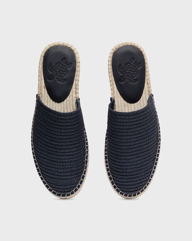 Vilebrequin - Men Raffia-effect Slides Solid - Shoes - Celino2 - Blue - Size 43
