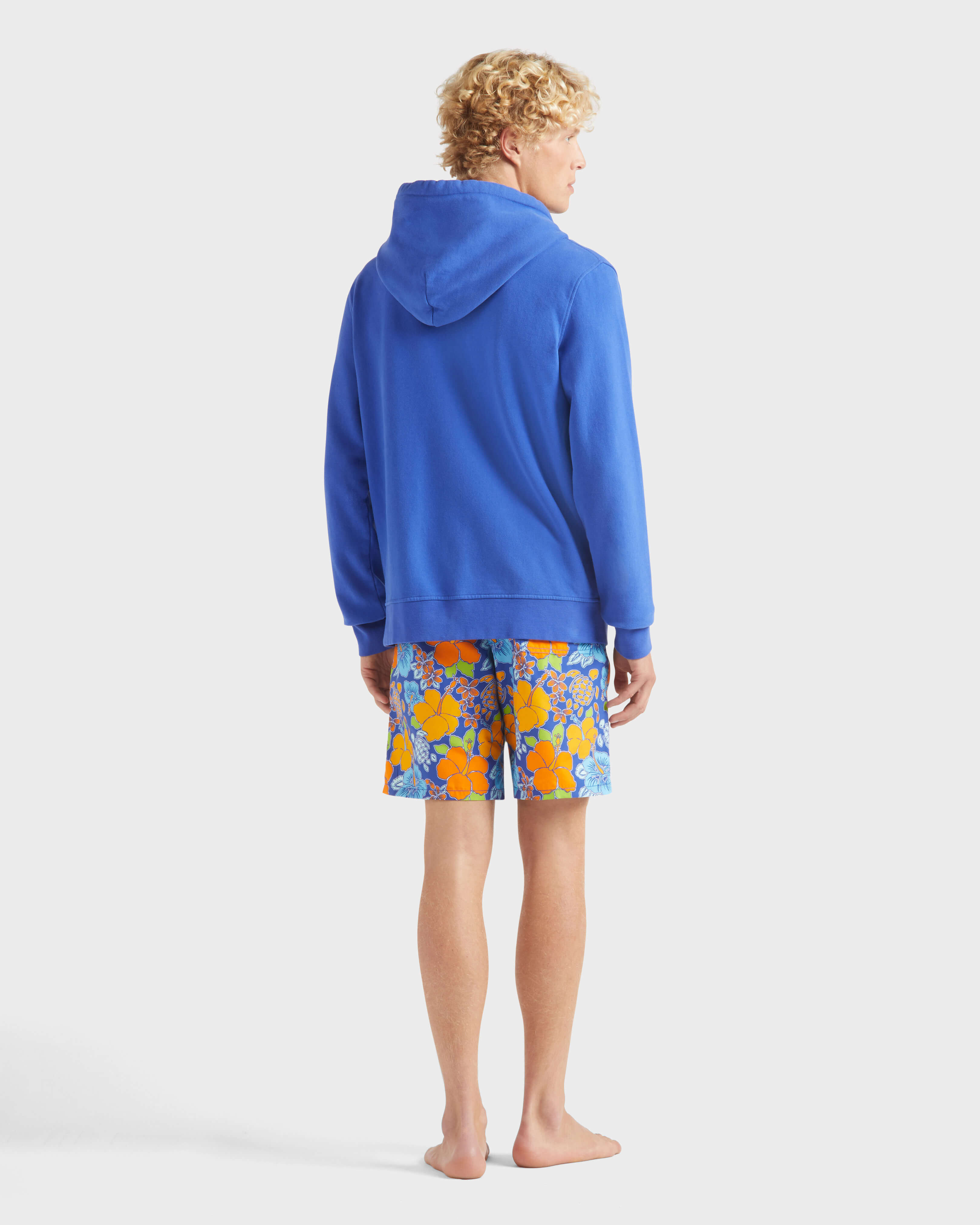 Men Cotton Full Zip Cardigan Turtle MARRAKECH backworn view