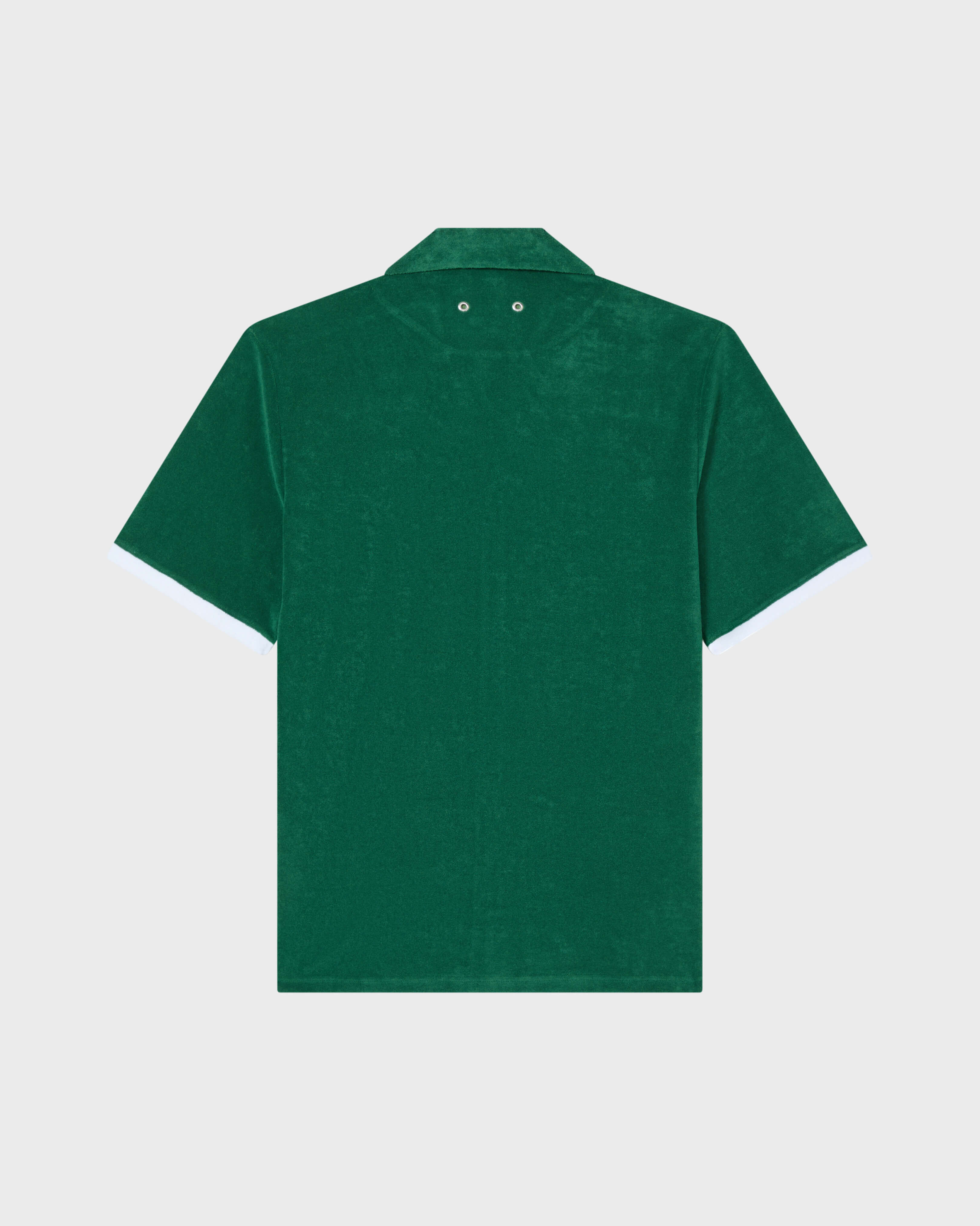 Camisa bowling de Felpa para hombre lisa TROPICAL back view