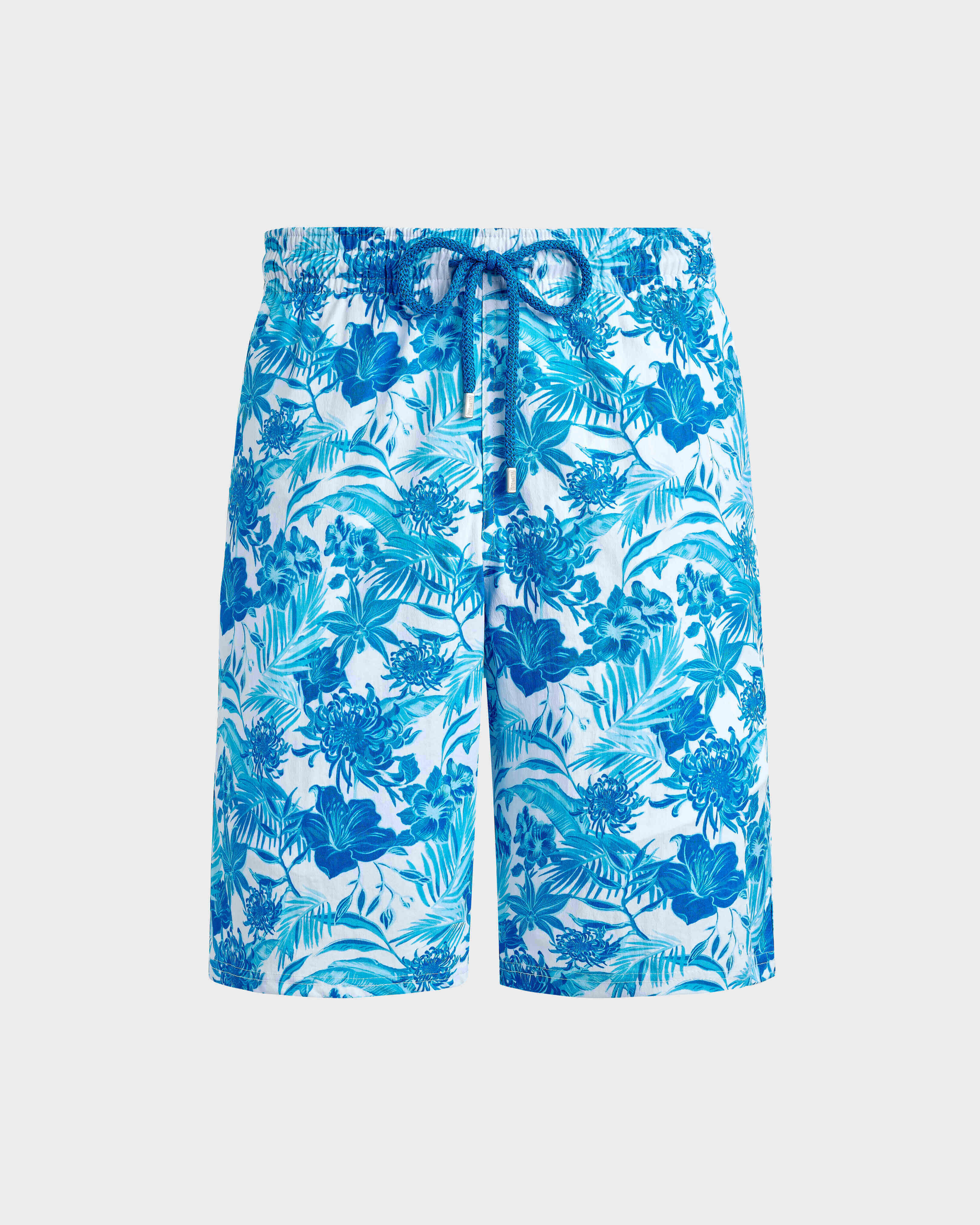 Maillot de bain long homme Tahiti Flowers BLANC front view