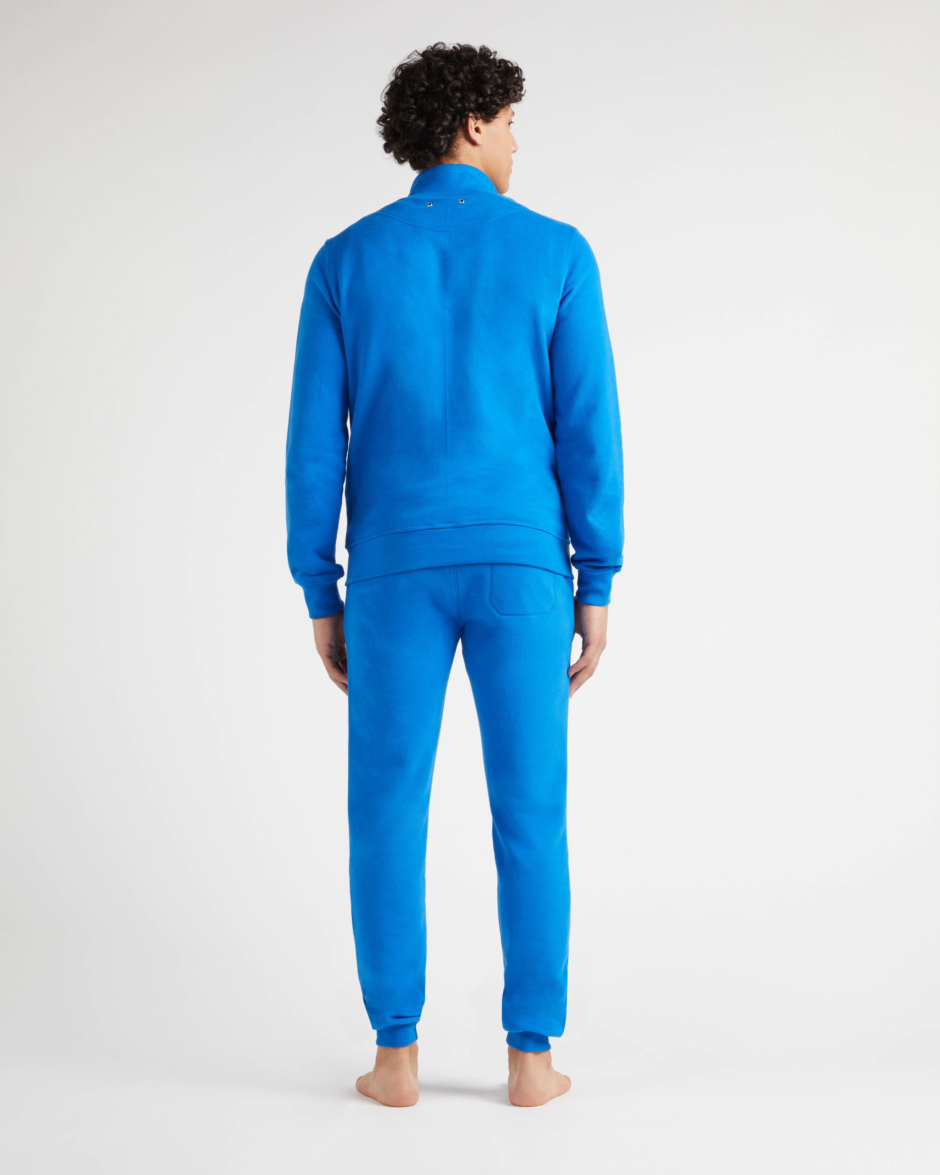 Men Cotton Full Zip Sweatshirt Stitched Logo PALACE backworn view