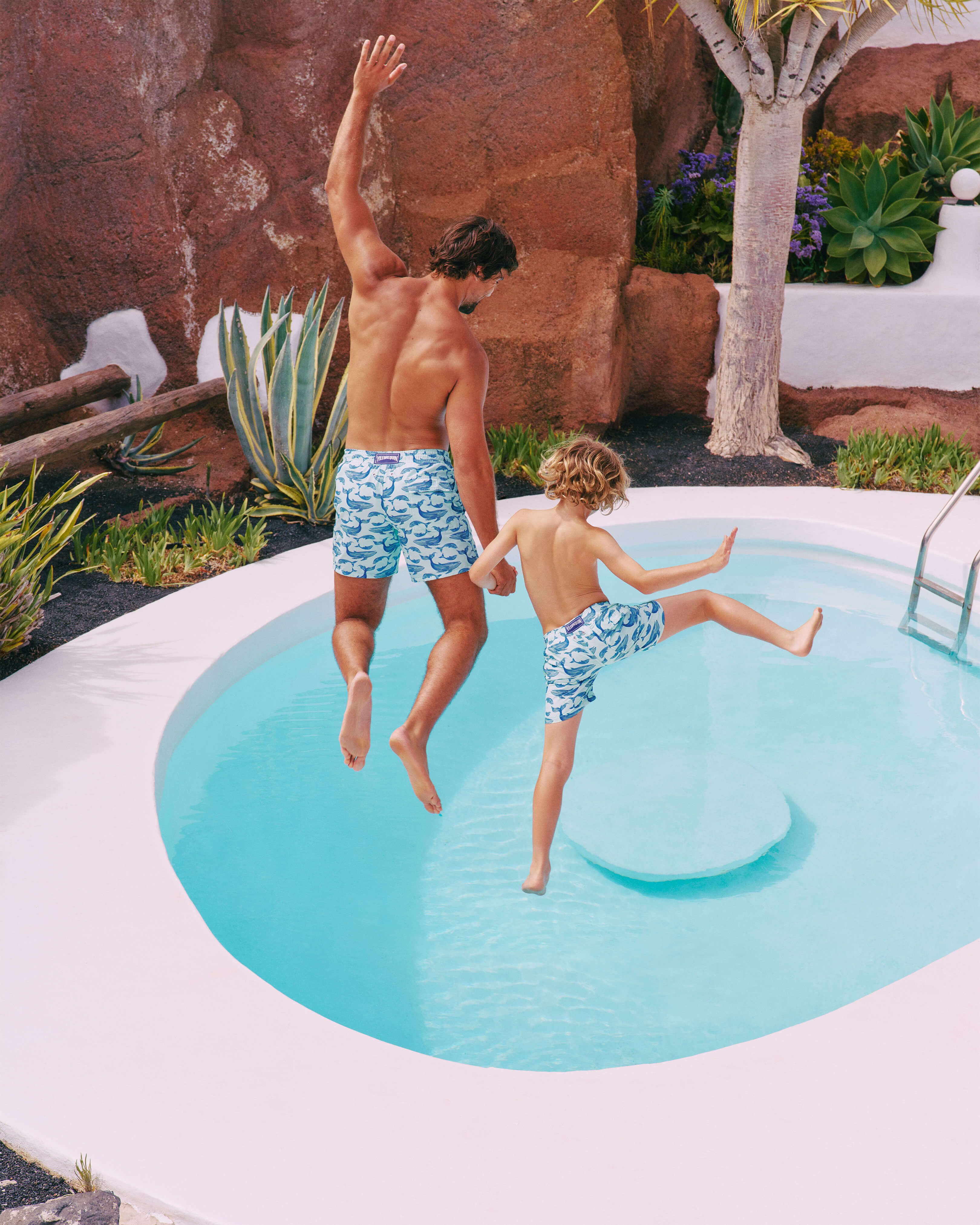 Men Swim Shorts Whales BLUE NOTE lifestyle view