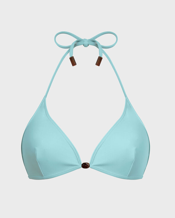 Vilebrequin - Women Halter Bikini Top Pearl Solid - Swimwear - Flette - Blue - Size XS