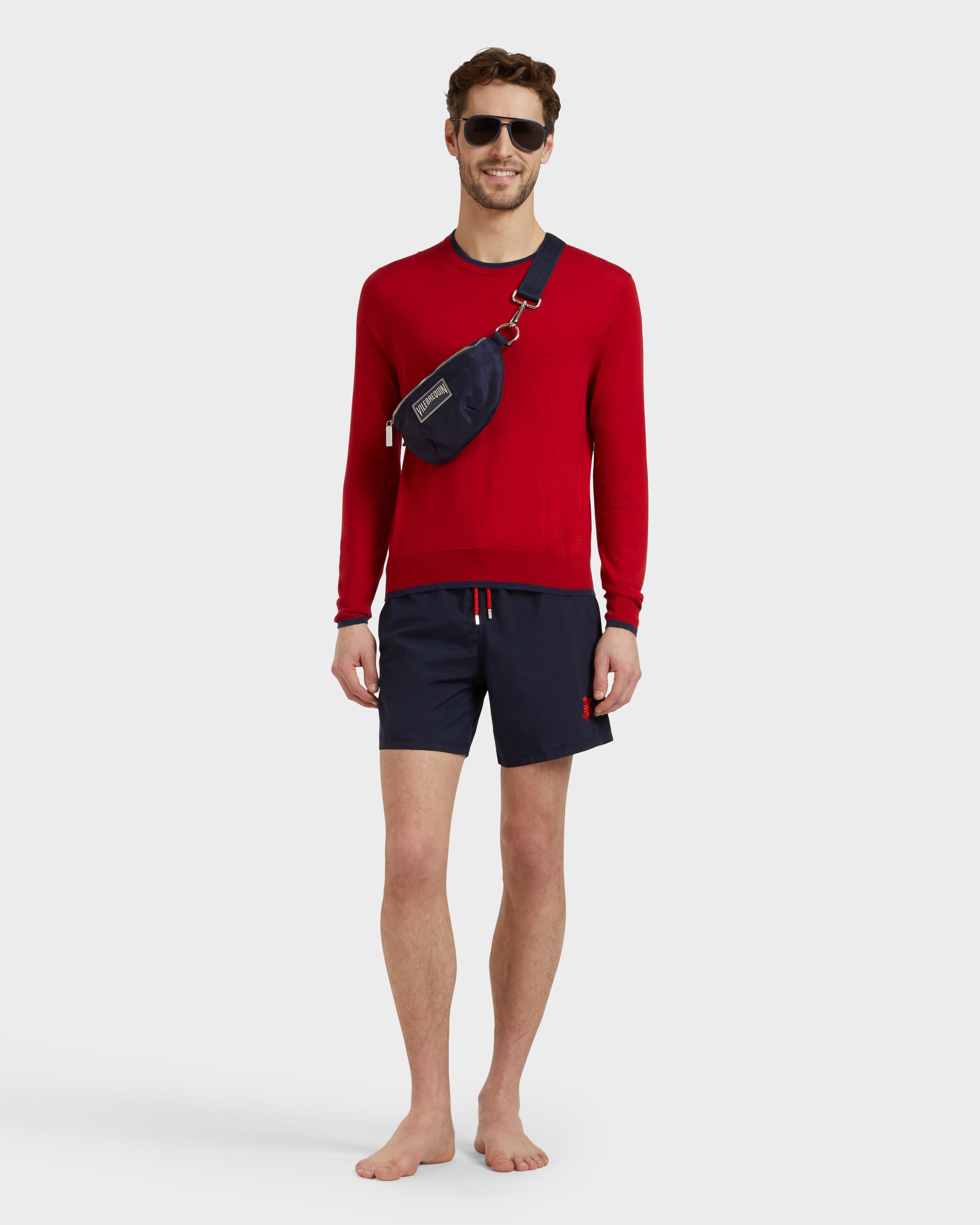 Maillot de bain homme Bicolore MARINE/ROUGE supp1 view