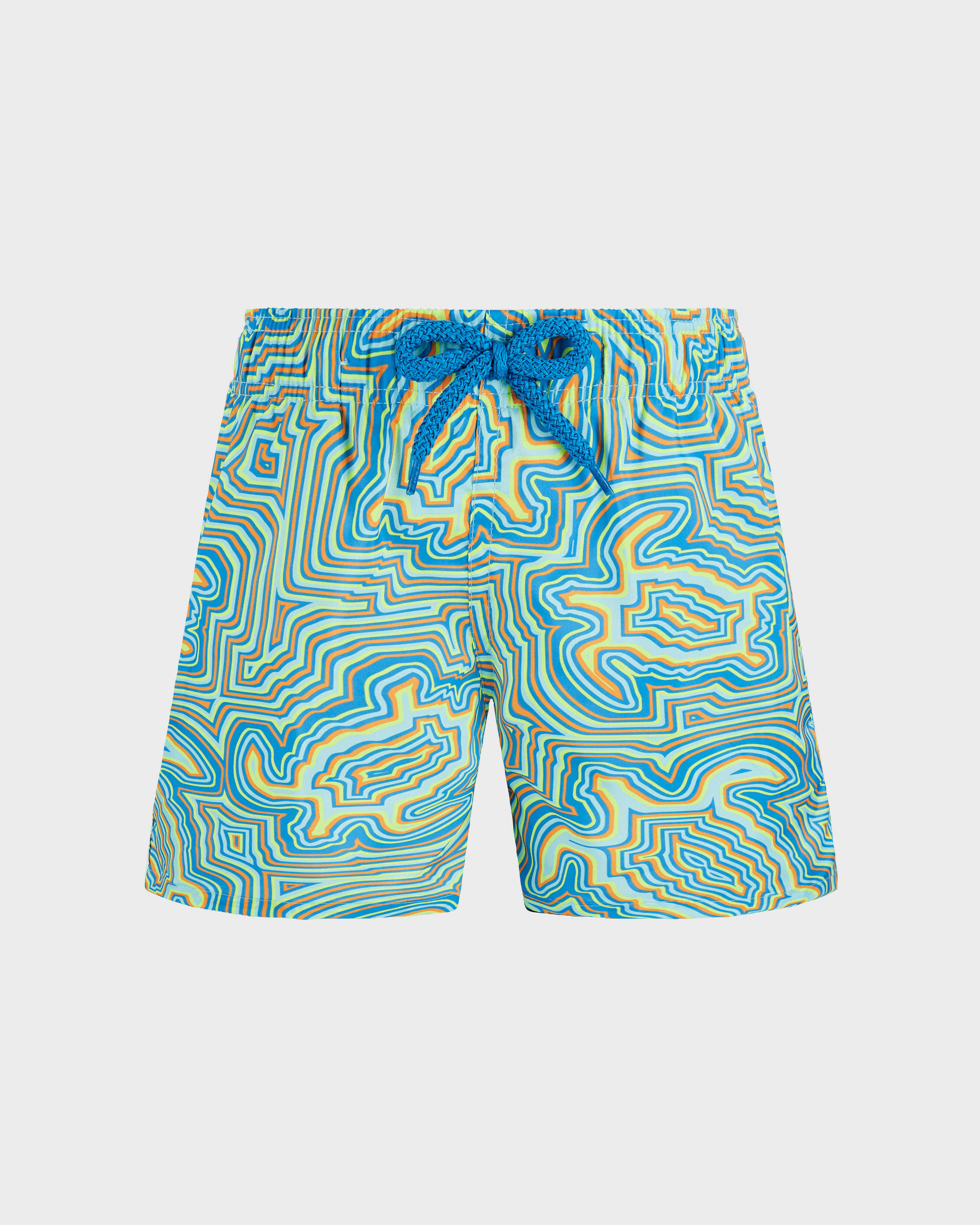 Bañador ultraligero y plegable con estampado Tortues Hypnotiques para niño THALASSA front view