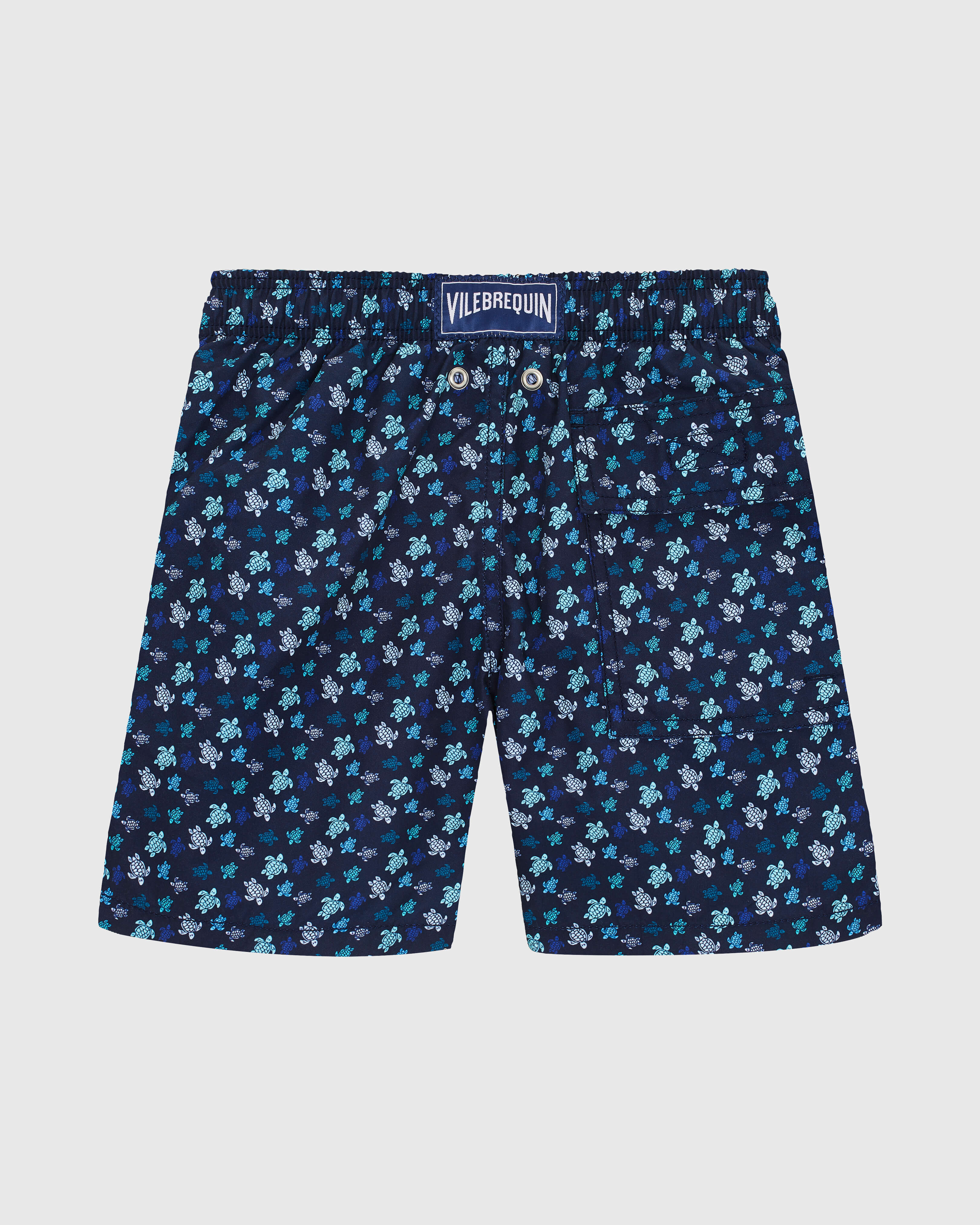 Boys Swim shorts Micro Ronde Des Tortues Rainbow PEACOCK back view