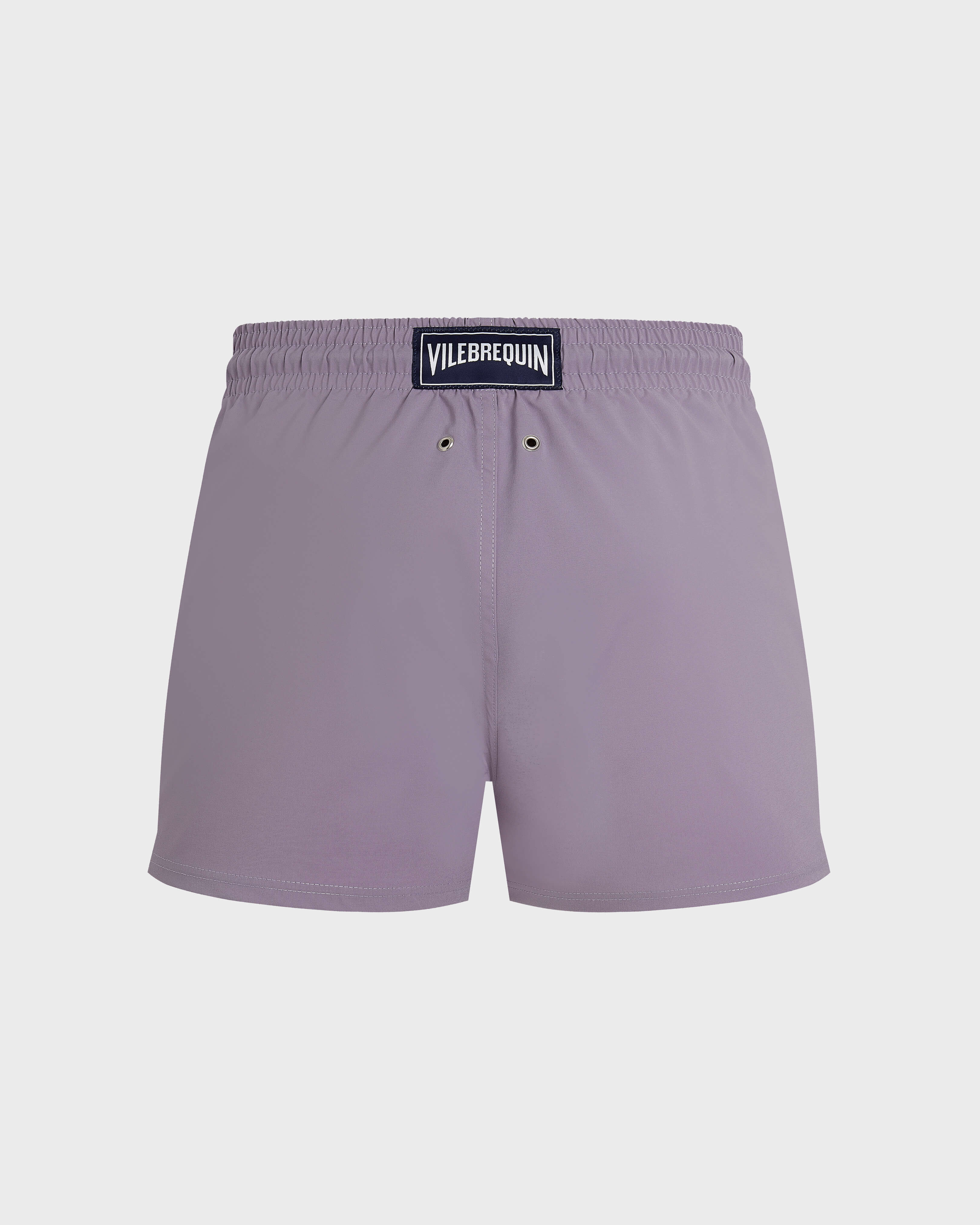 Costume da bagno corto uomo stretch e aderente a tinta unita OURAGAN back view