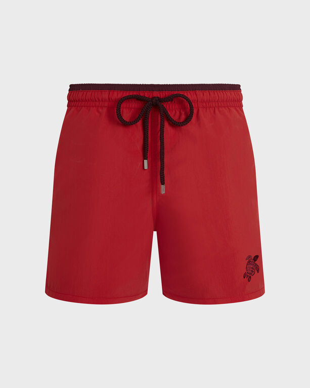 Vilebrequin - Men Swim Shorts Bicolor - Swimwear - Moka - Red - Size L