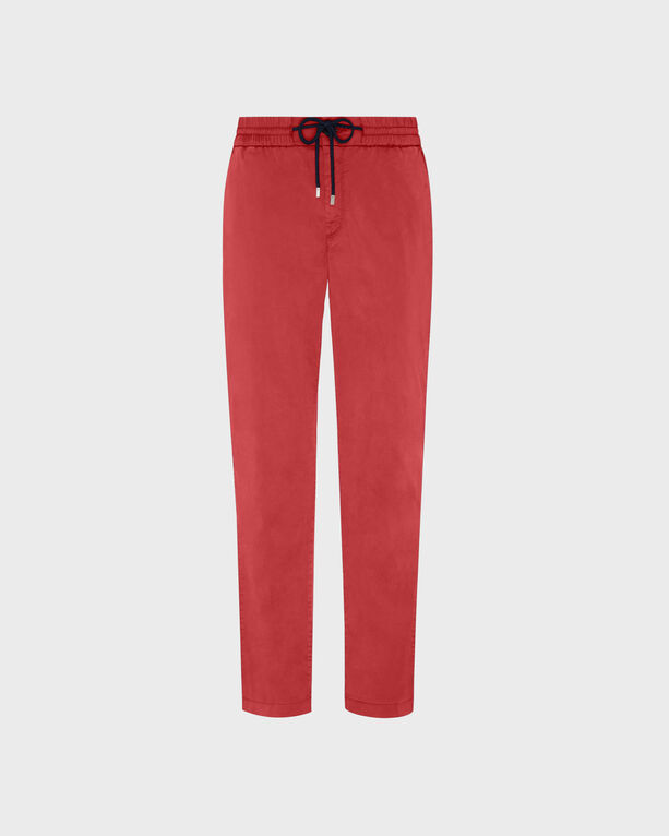 Vilebrequin - Hose Aus Tencel-satin Mit Elastischem Bund Für Herren - Jeanshose - Clemence - Rot - Größe 36