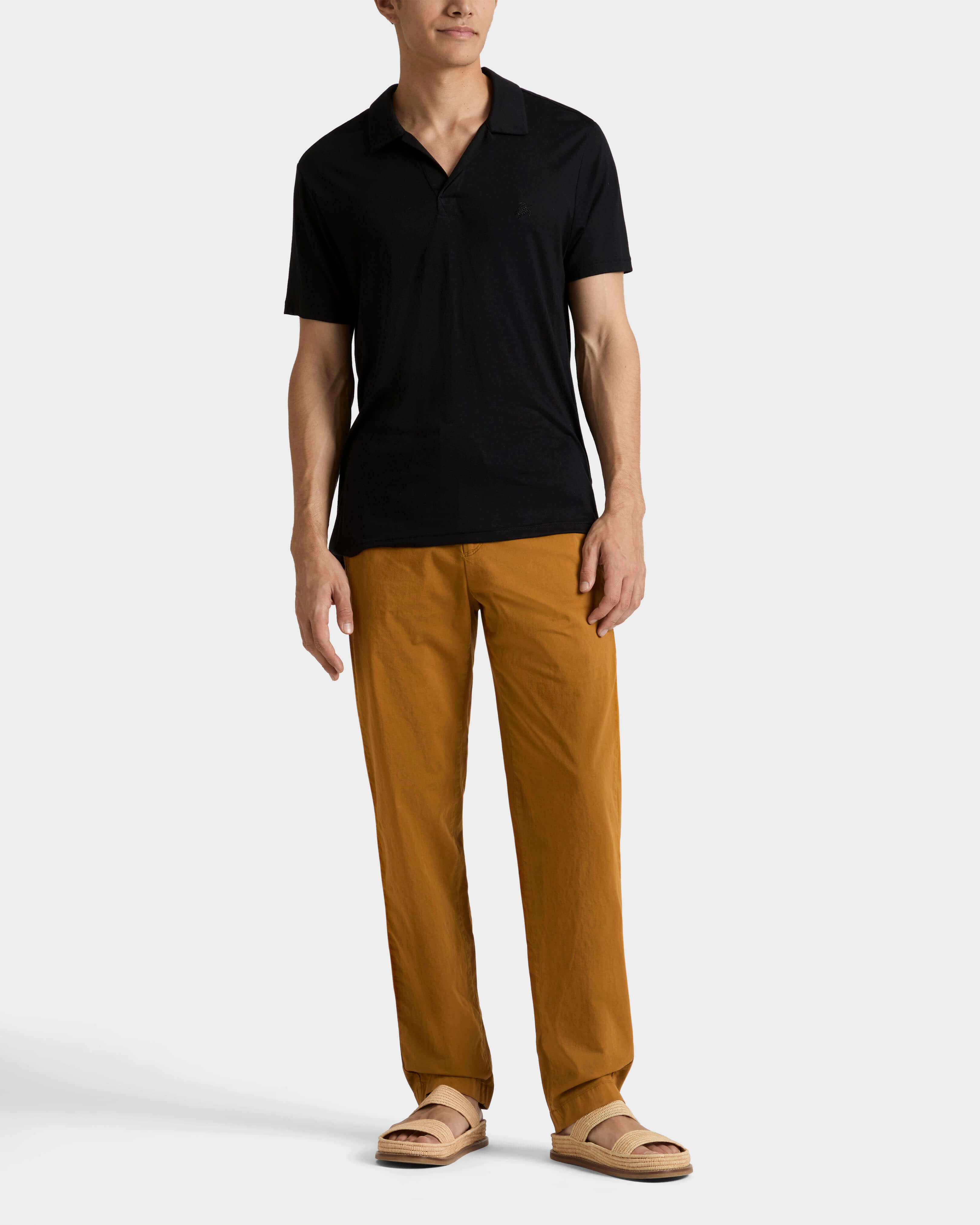 Pantalon en coton satin homme uni MUD frontworn view