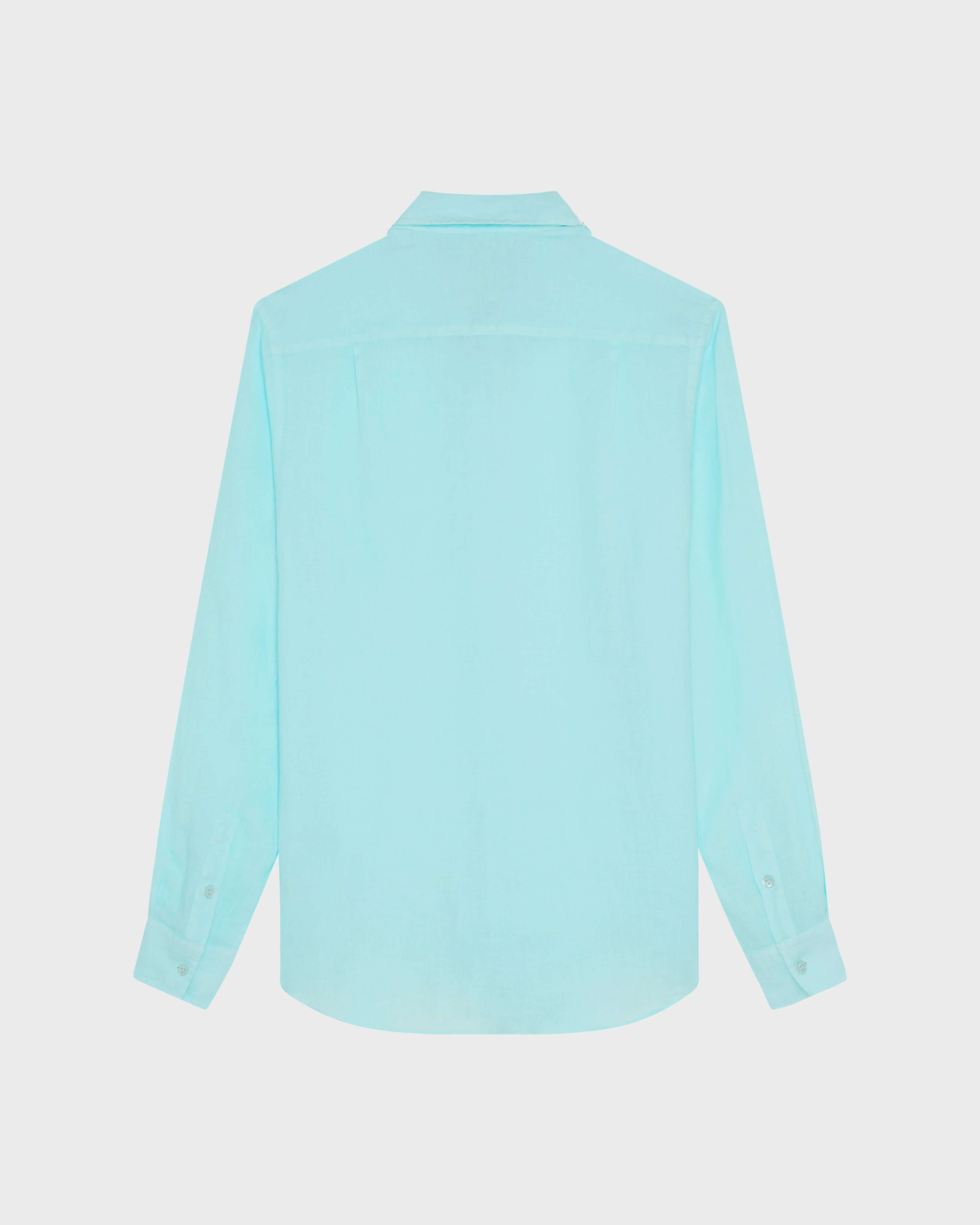 Camisa de lino lisa para hombre OXYGENE back view