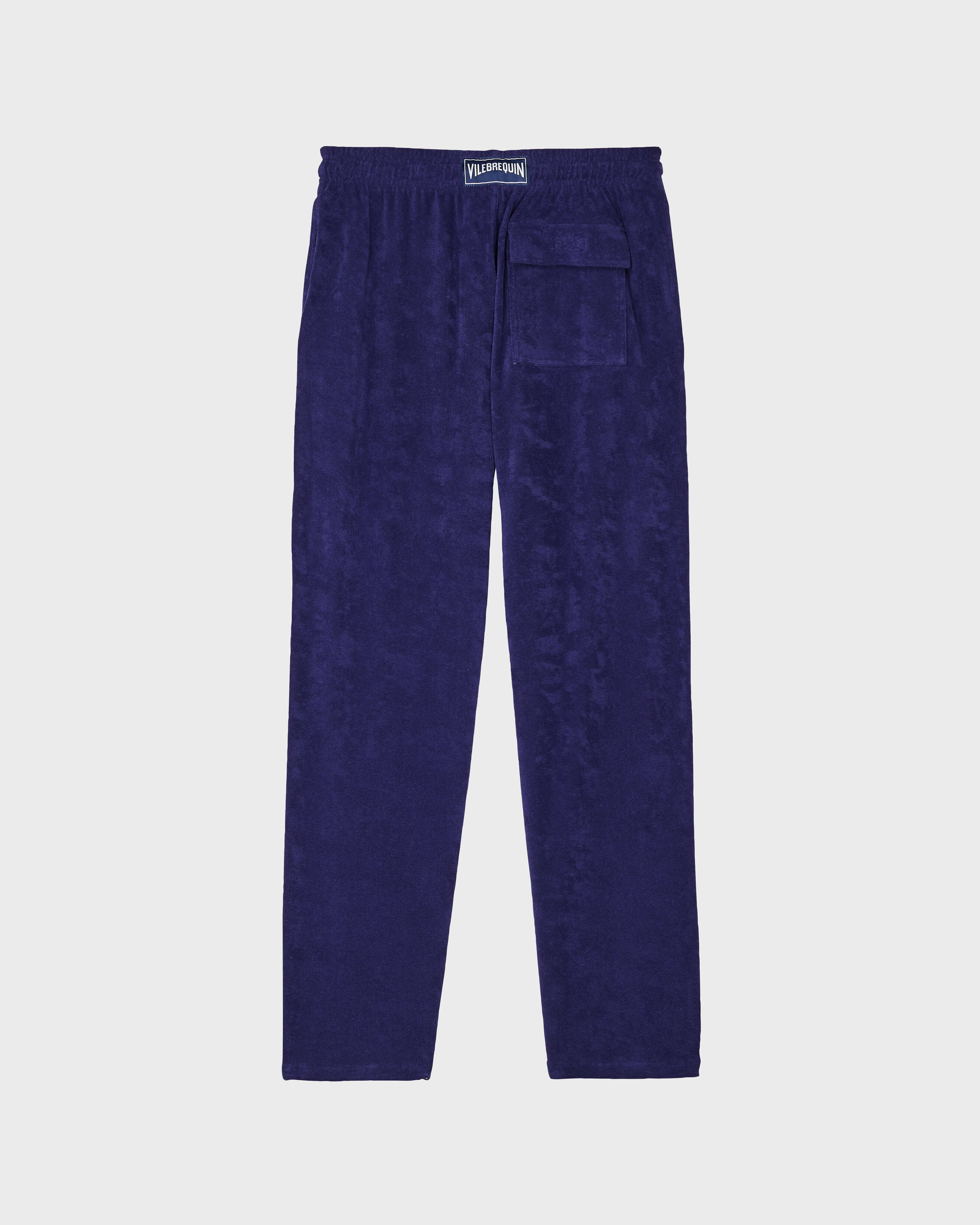 Solid Herren Hose Aus Frottee MIDNIGHT back view