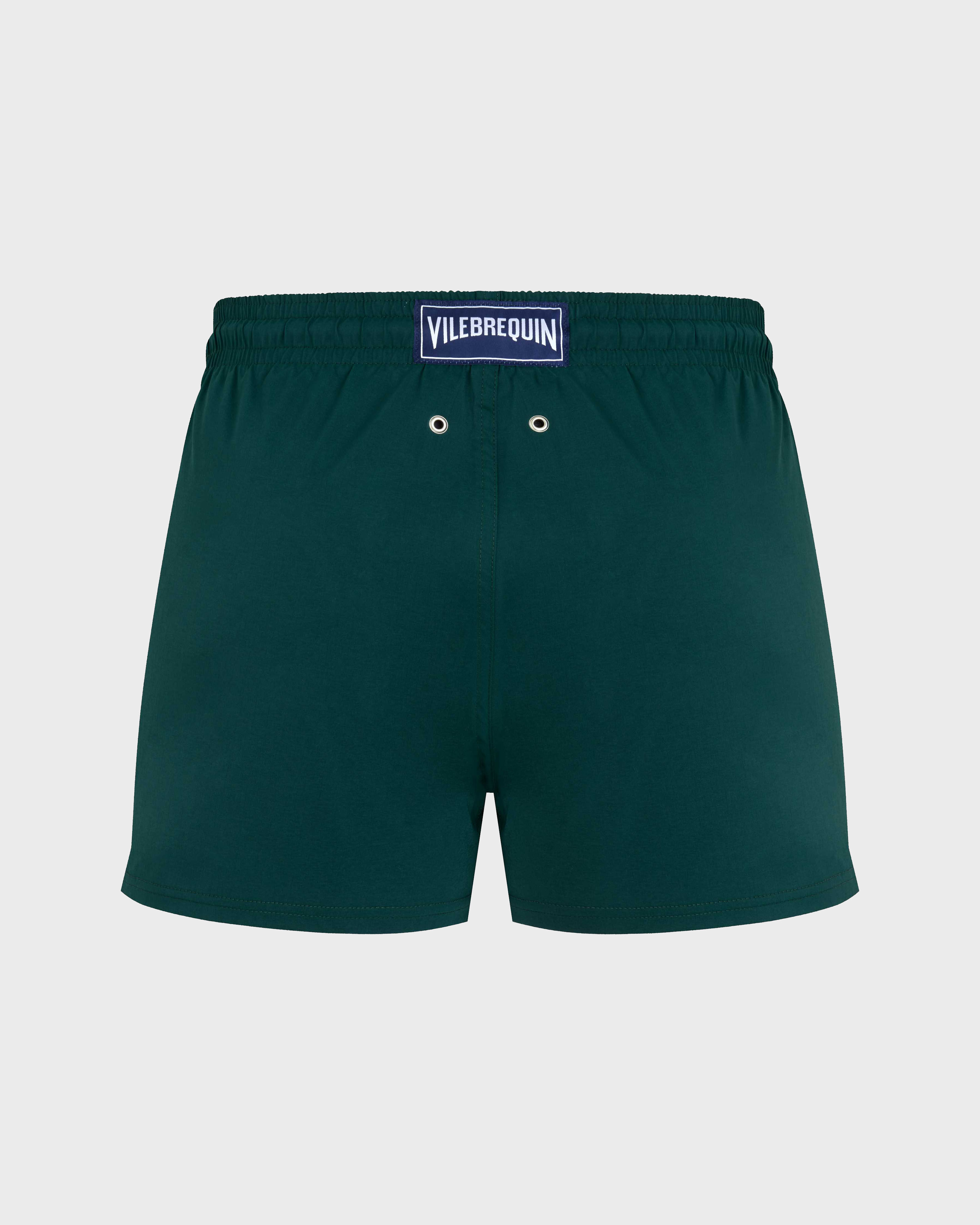 Men Swimwear Short and Fitted Stretch Solid IVY back view