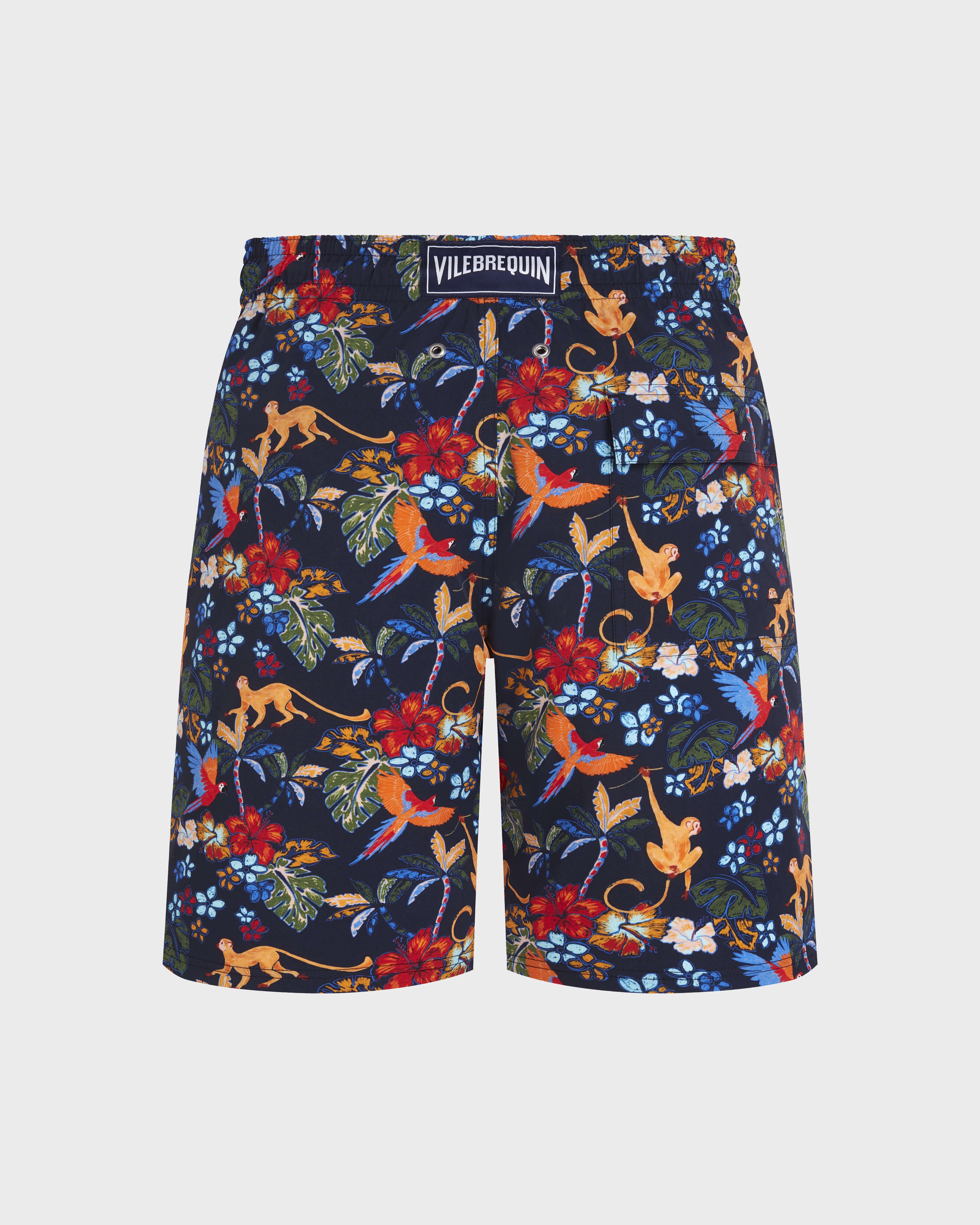 Lange Salvador Stretch-Badeshorts für Herren MARINEBLAU back view