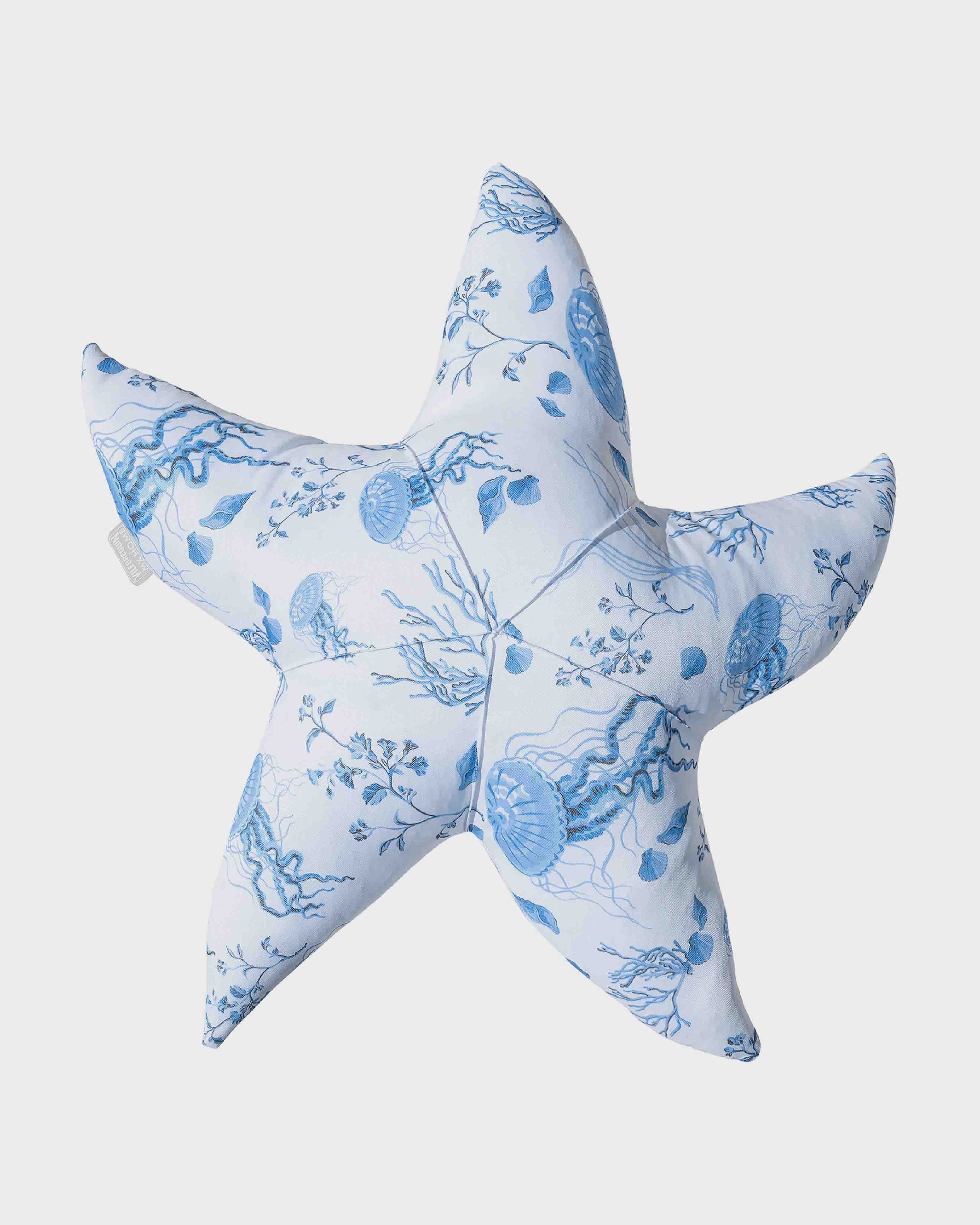 Medusa and Shells Starfish Cushion – VBQ x MX HOME WHITE front view