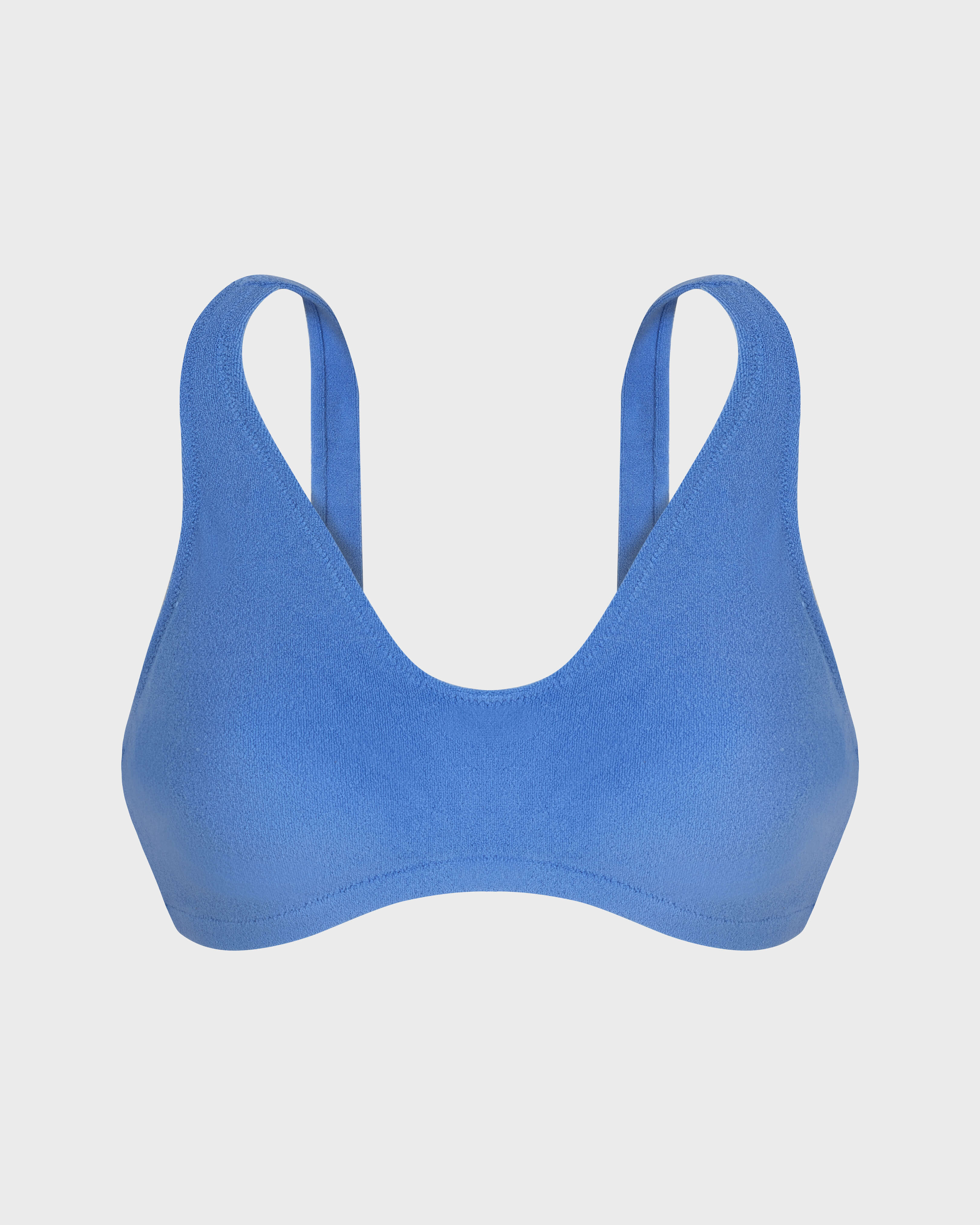 Women Terry Bikini Top Solid TRINIDAD front view