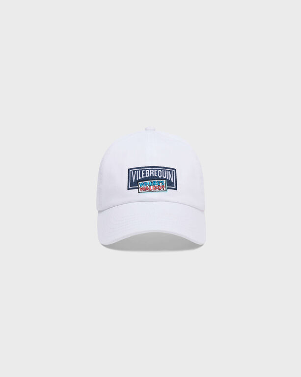 Vilebrequin - Men Placed Where's Waldo Cotton Cap - Vilebrequin X Where's Waldo? - Caps - Capsun - White - Size OSFA