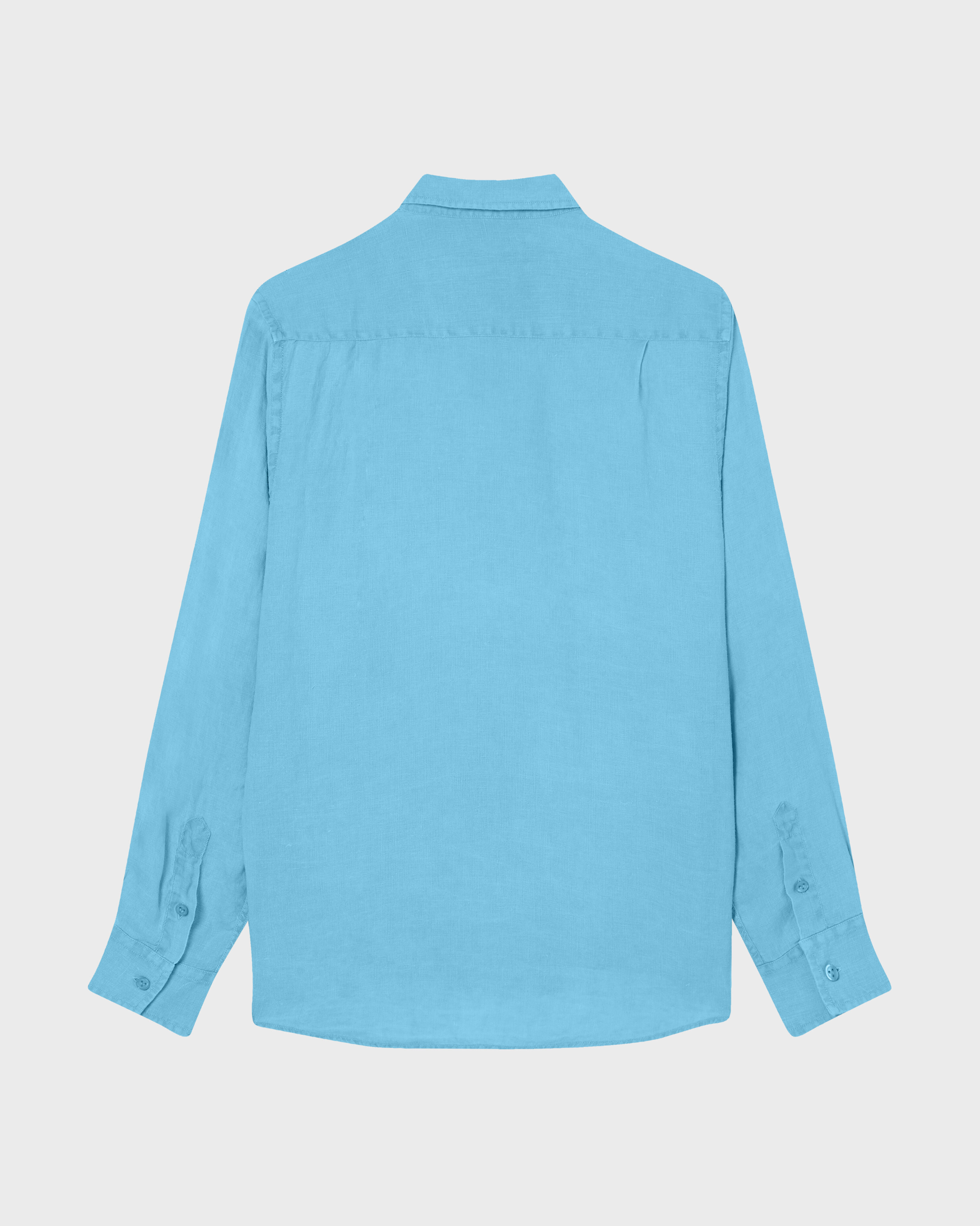 Men Linen Shirt Solid SANTORINI back view