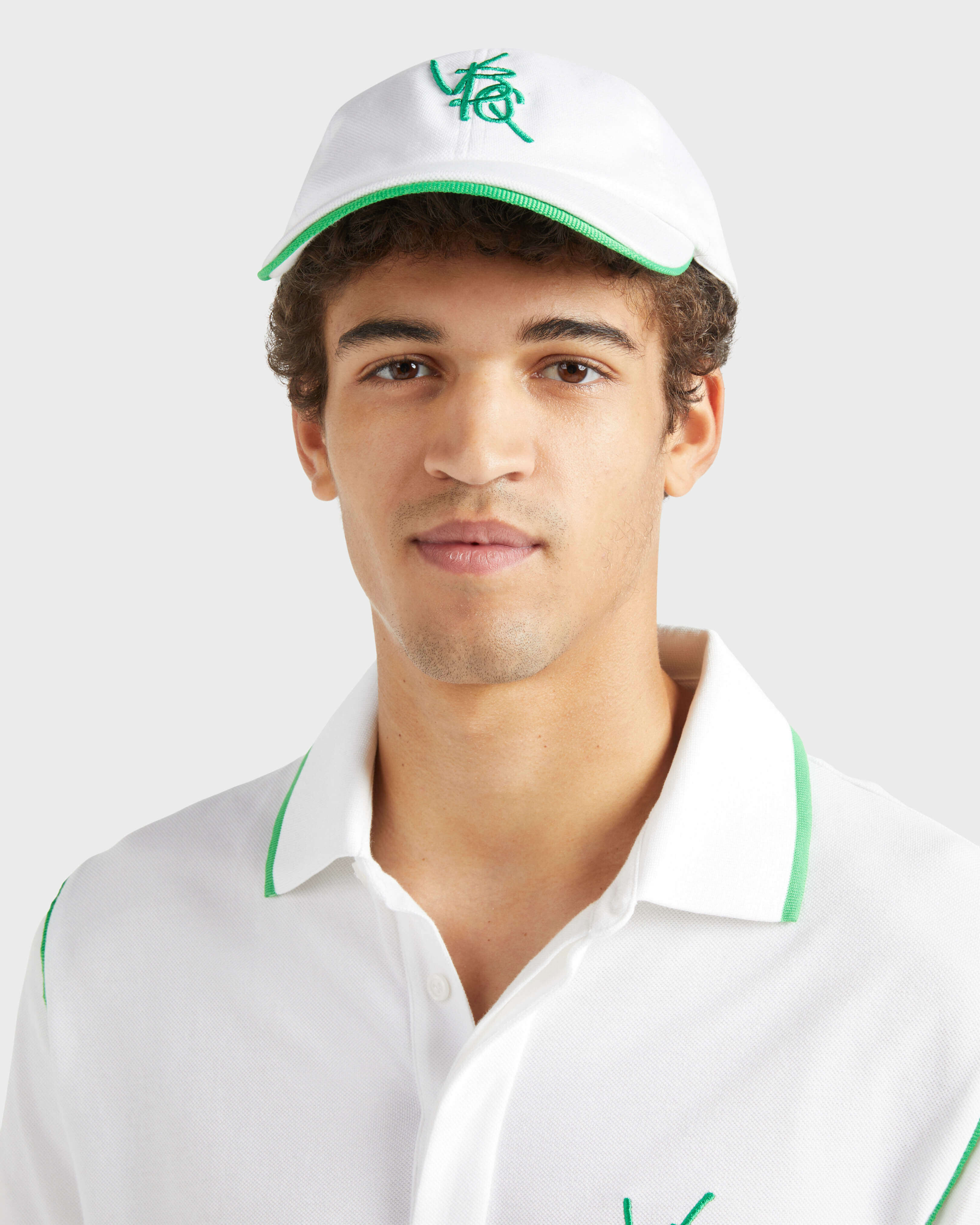Men Cotton Cap VBQ Line WHITE supp2 view