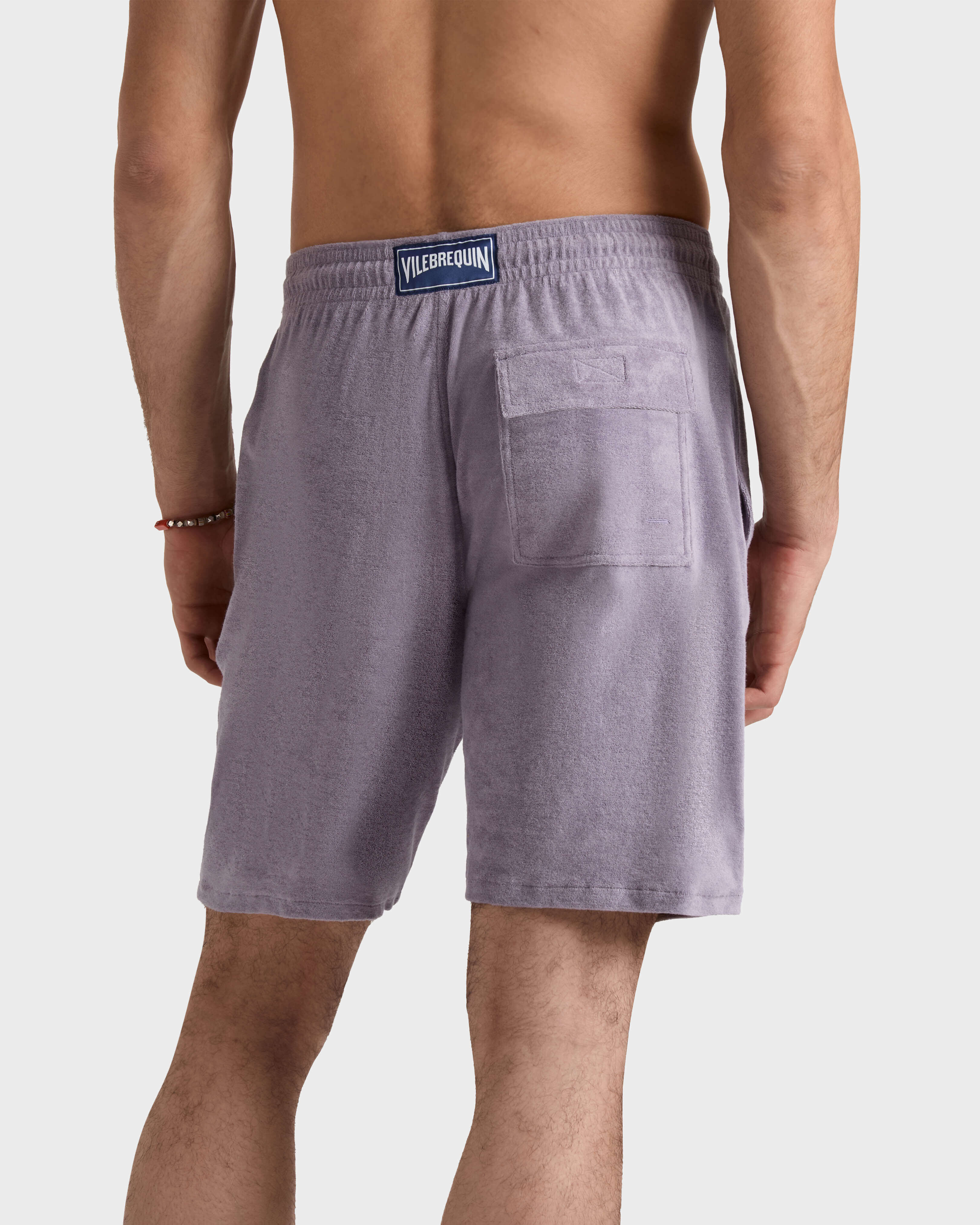 Bermudas de felpa de color liso unisex OURAGAN backworn view