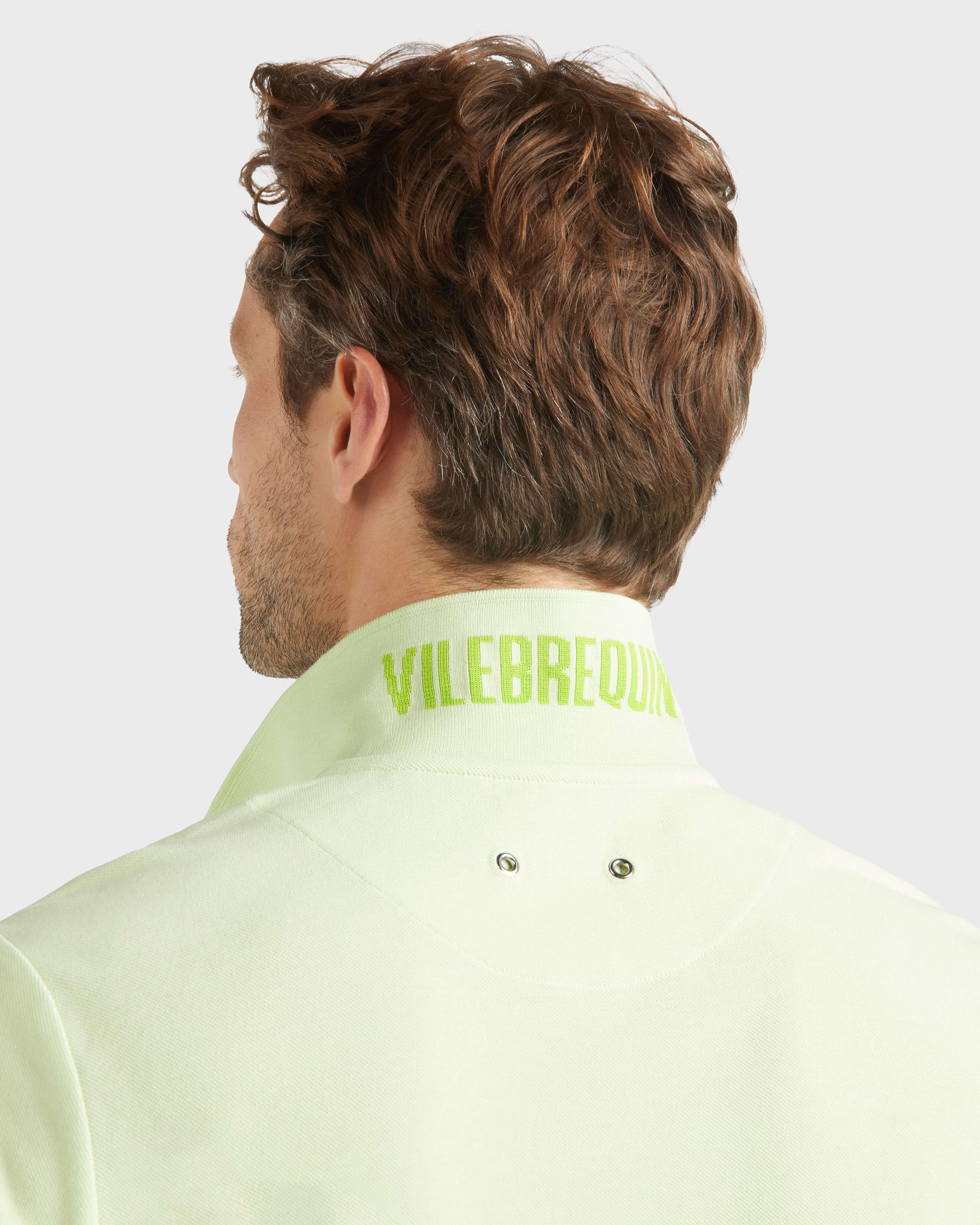 Men Organic Cotton Pique Polo Shirt Solid MACAROON supp2 view