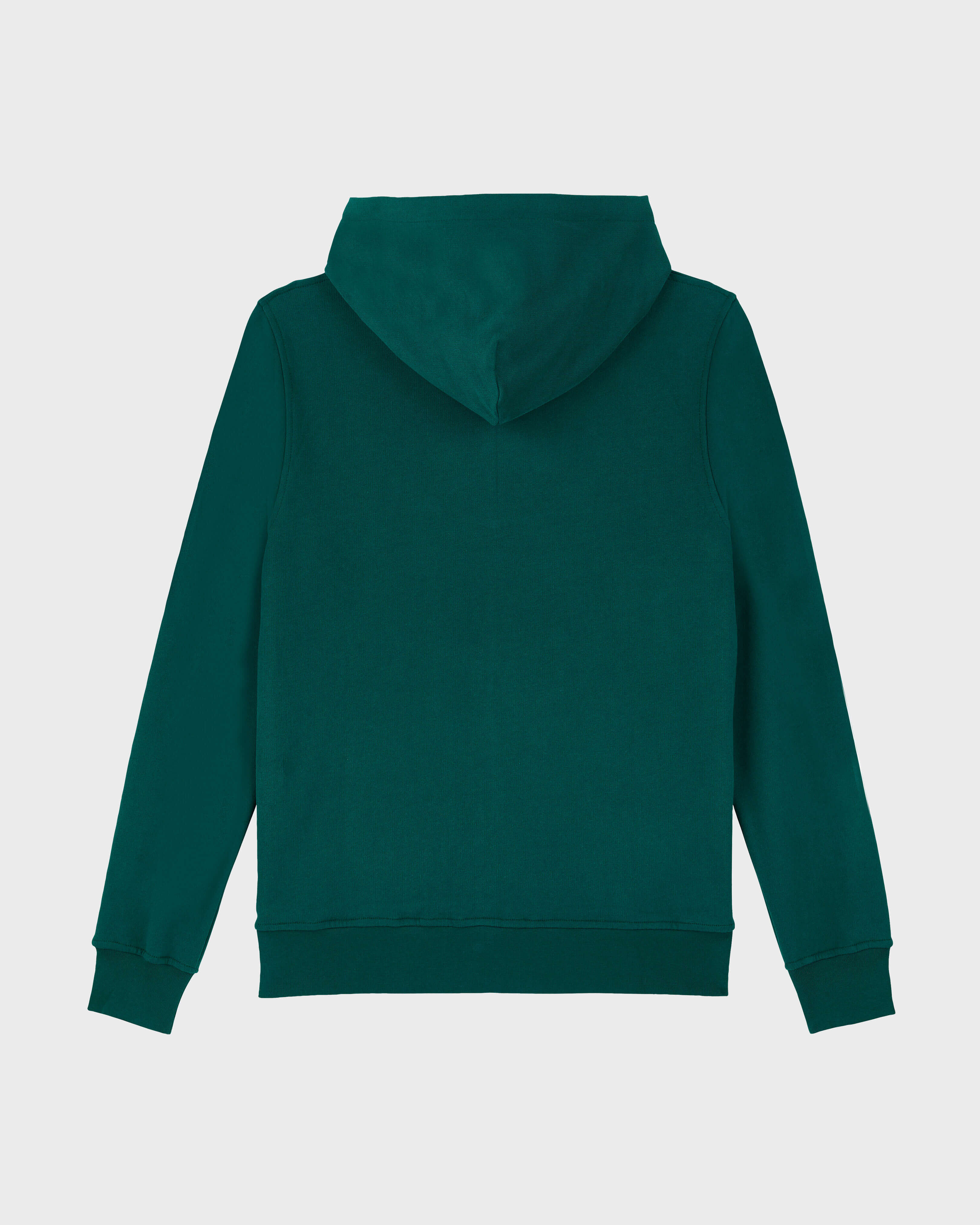 Men Cotton Full Zip Hoodie Sweatshirt Stitched Logo IVY back view