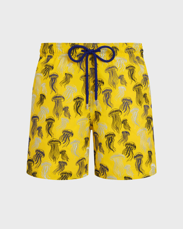 Vilebrequin - Men Embroidered Swim Shorts Jellyfish Dance - Limited Edition - Swimwear - Mistral - Yellow - Size XL