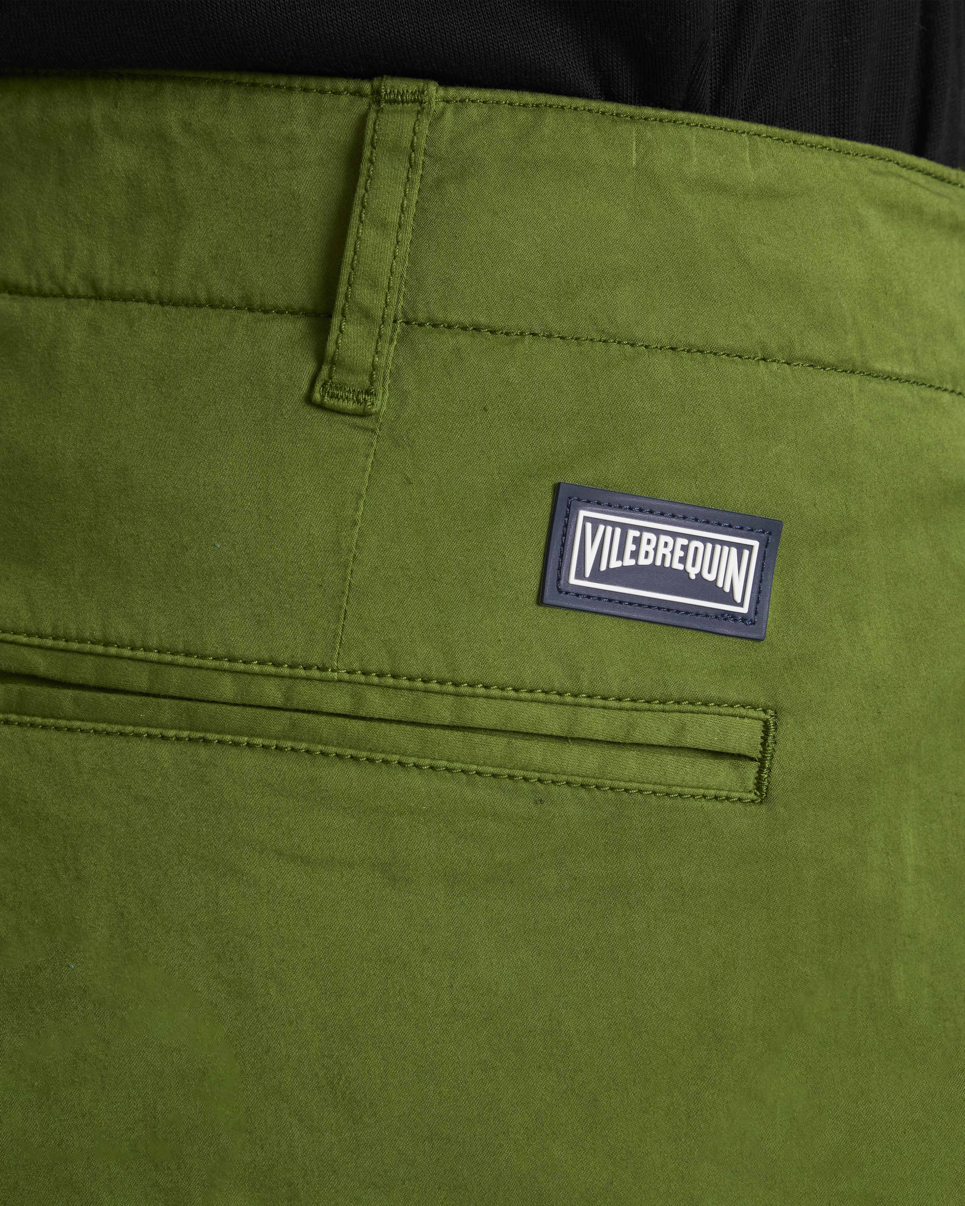 Men Satin Cotton Bermuda Shorts Solid MILITAIRE supp1 view