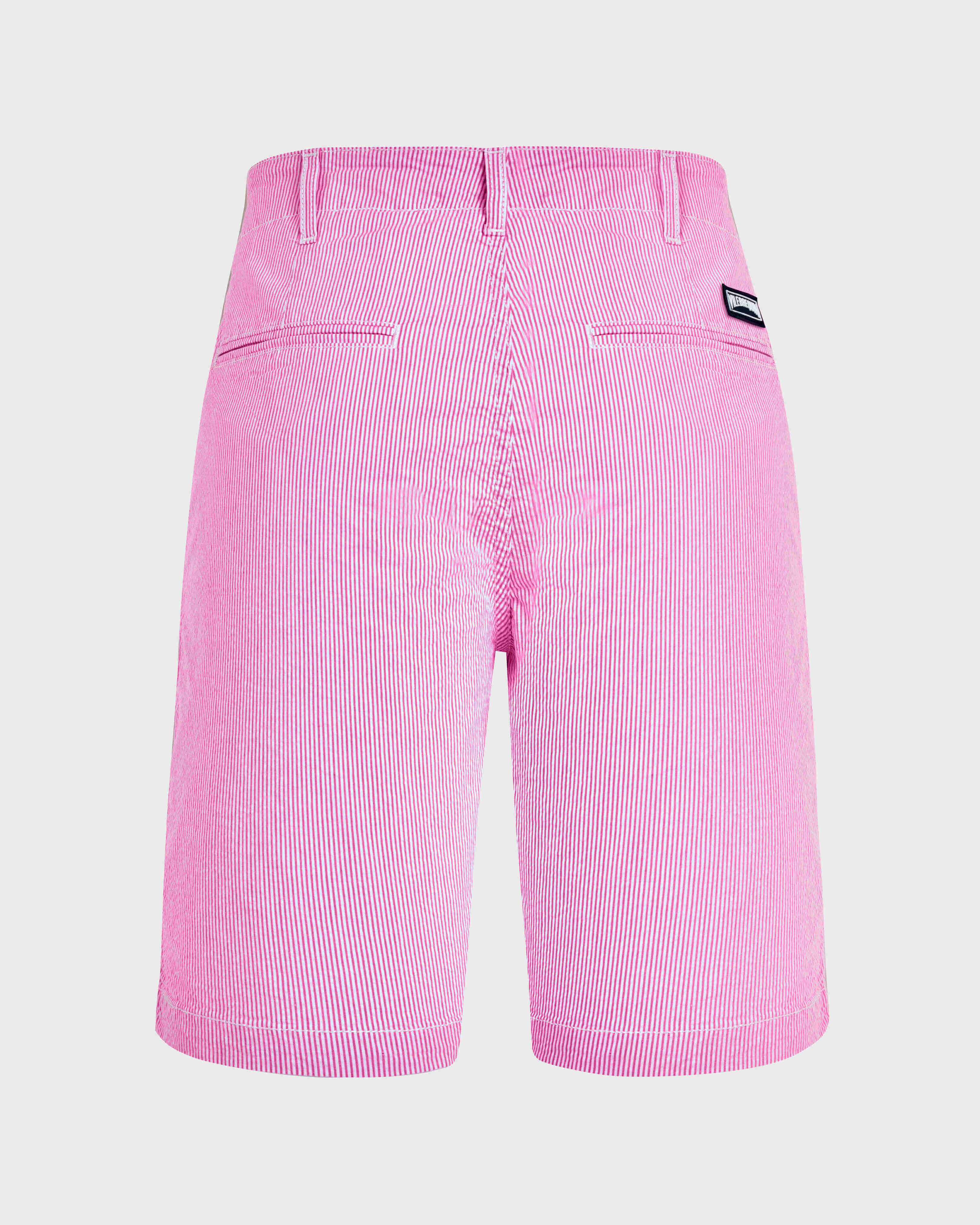 Bermuda uomo in cotone Seersucker ROSA back view