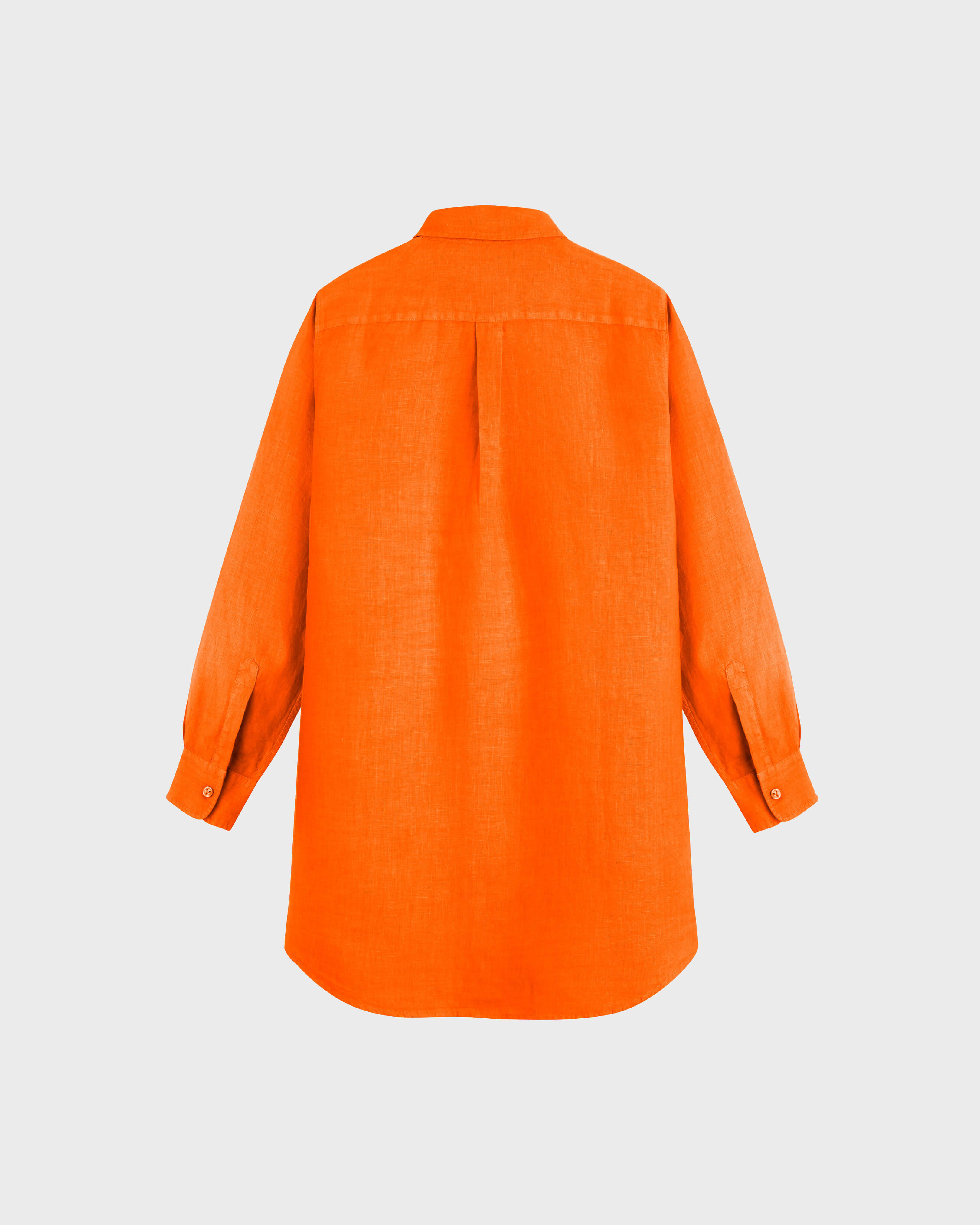 Women Shirt Dress Solid APRICOT back view