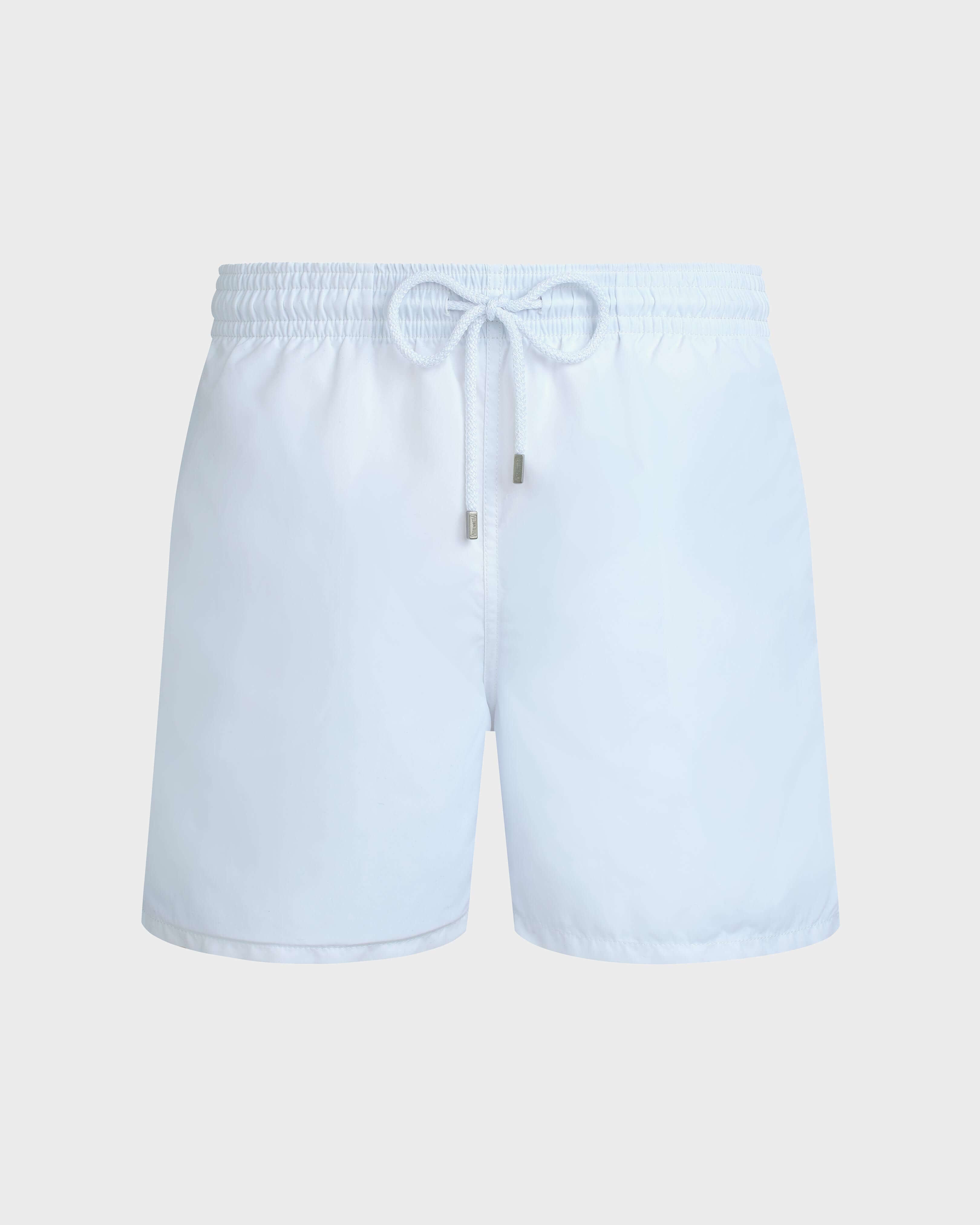 Men Swim Shorts Solid WHITE front view