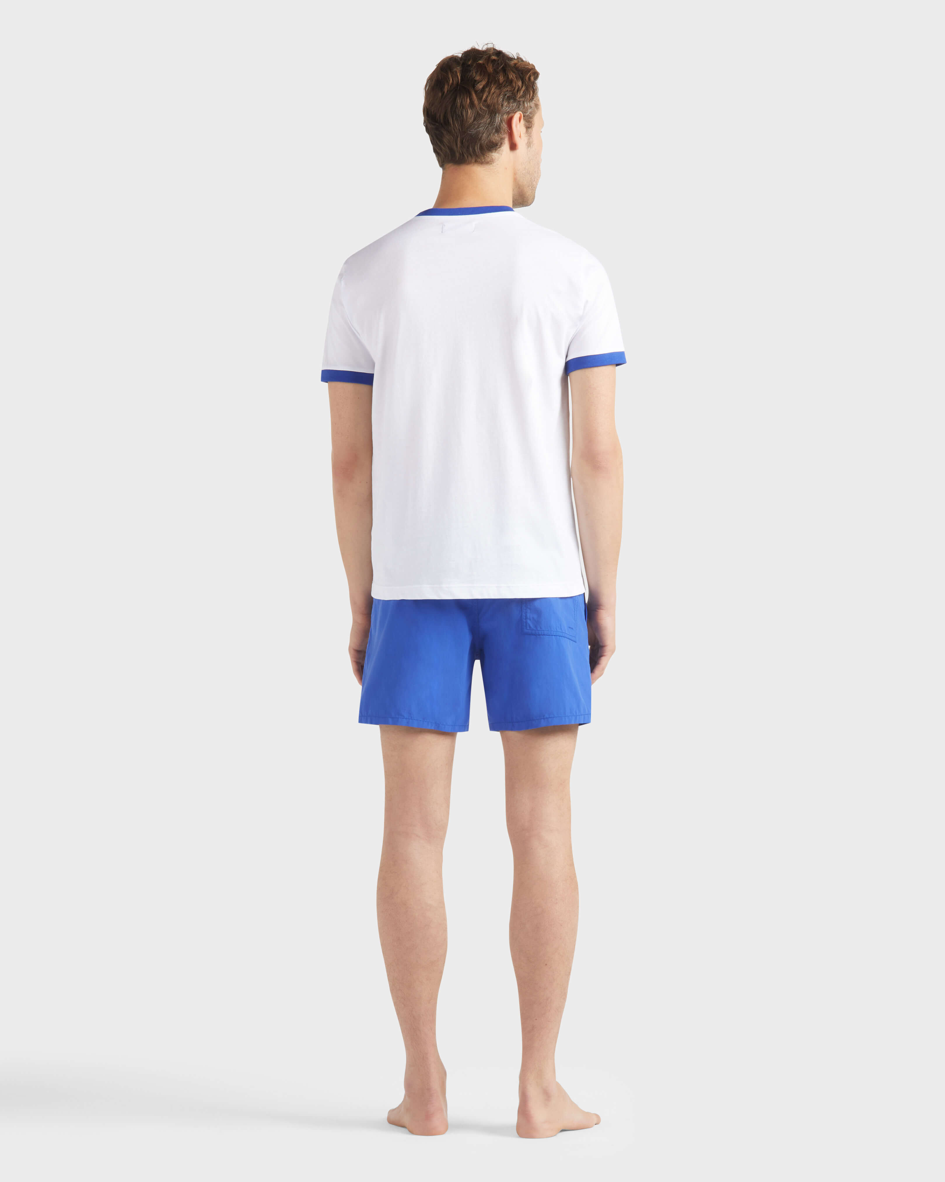 Men Cotton Light Jersey T-shirt Bicolor Logo MARRAKECH backworn view