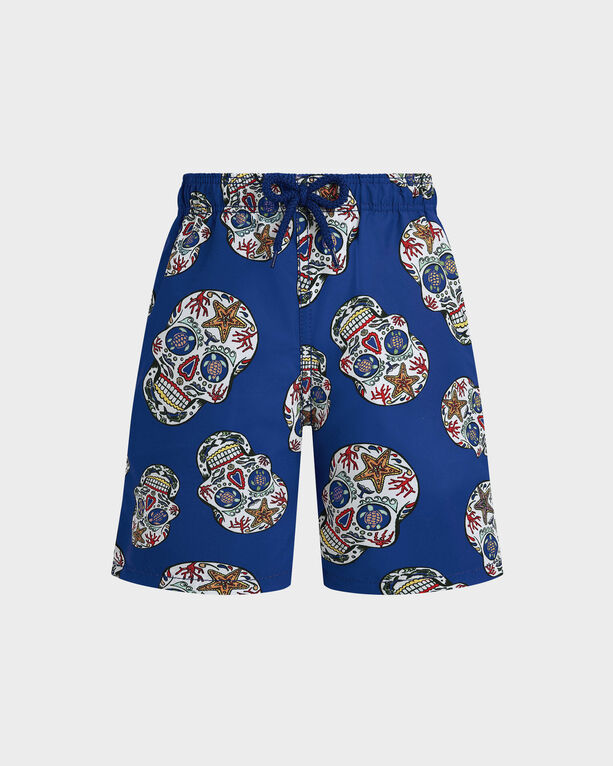 Vilebrequin - Boys Stretch Swim Shorts Día De Muertos - Swimwear - Jirise - Blue - Size 2