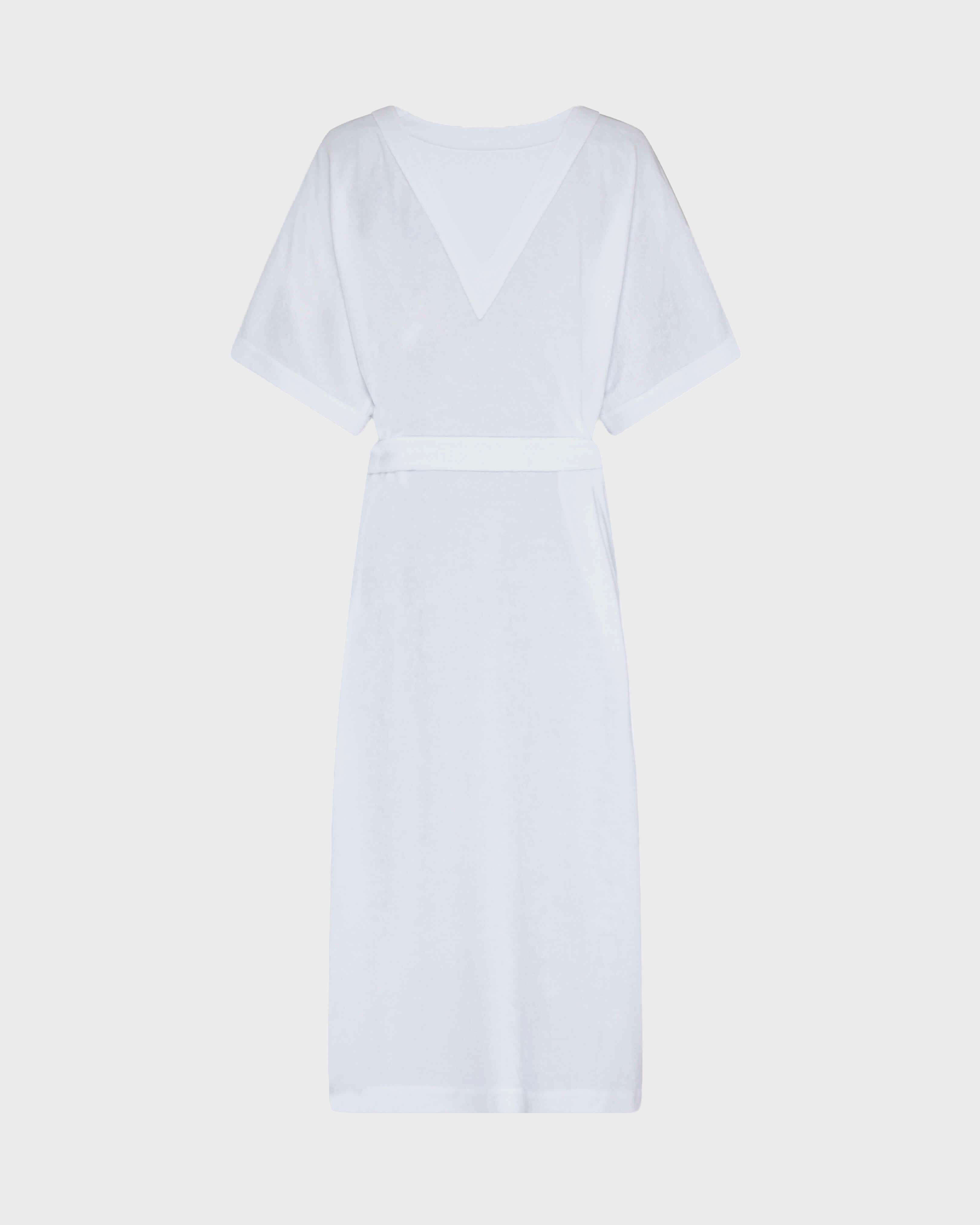 Solid Frottee-Kaftan zum Wenden für Damen WEISS back view