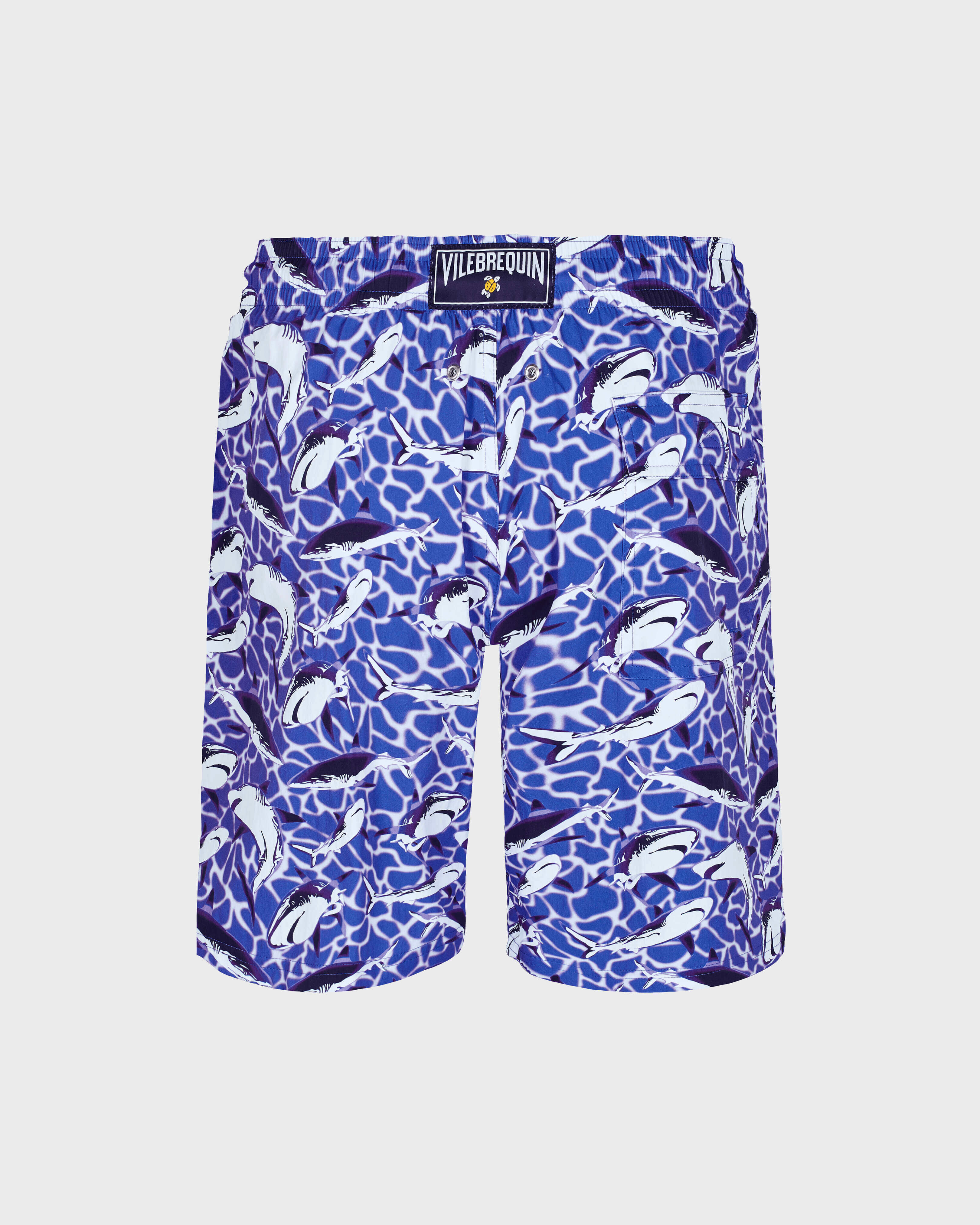 Bañador largo con estampado 2009 Les Requins para hombre MAR AZUL back view