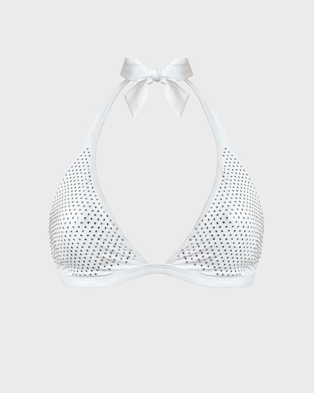 Vilebrequin - Neckholder-bikinioberteil Mit Strass Für Damen - Bademode - Flecha - Weiss - Größe XL