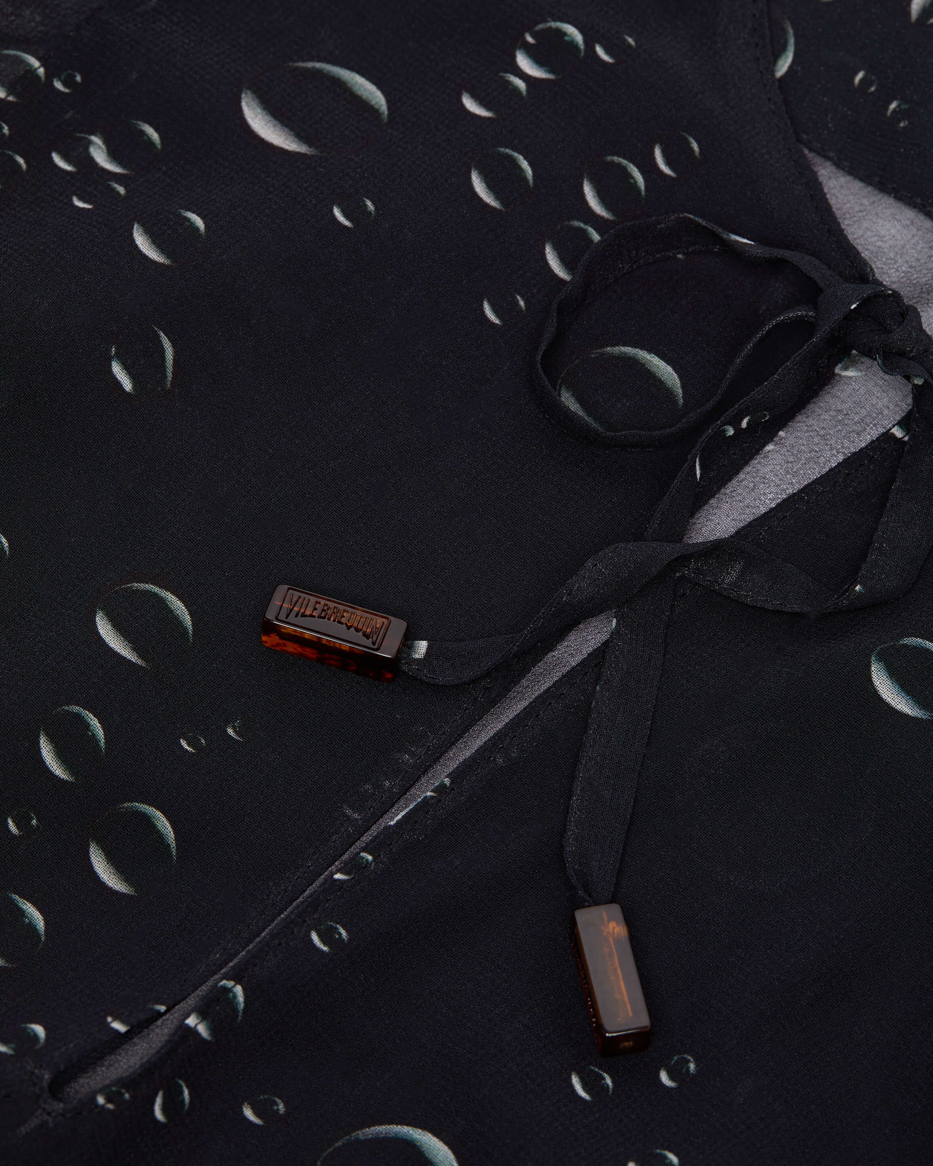 Caftan en crêpe georgette femme Bubble 3D NOIR supp4 view