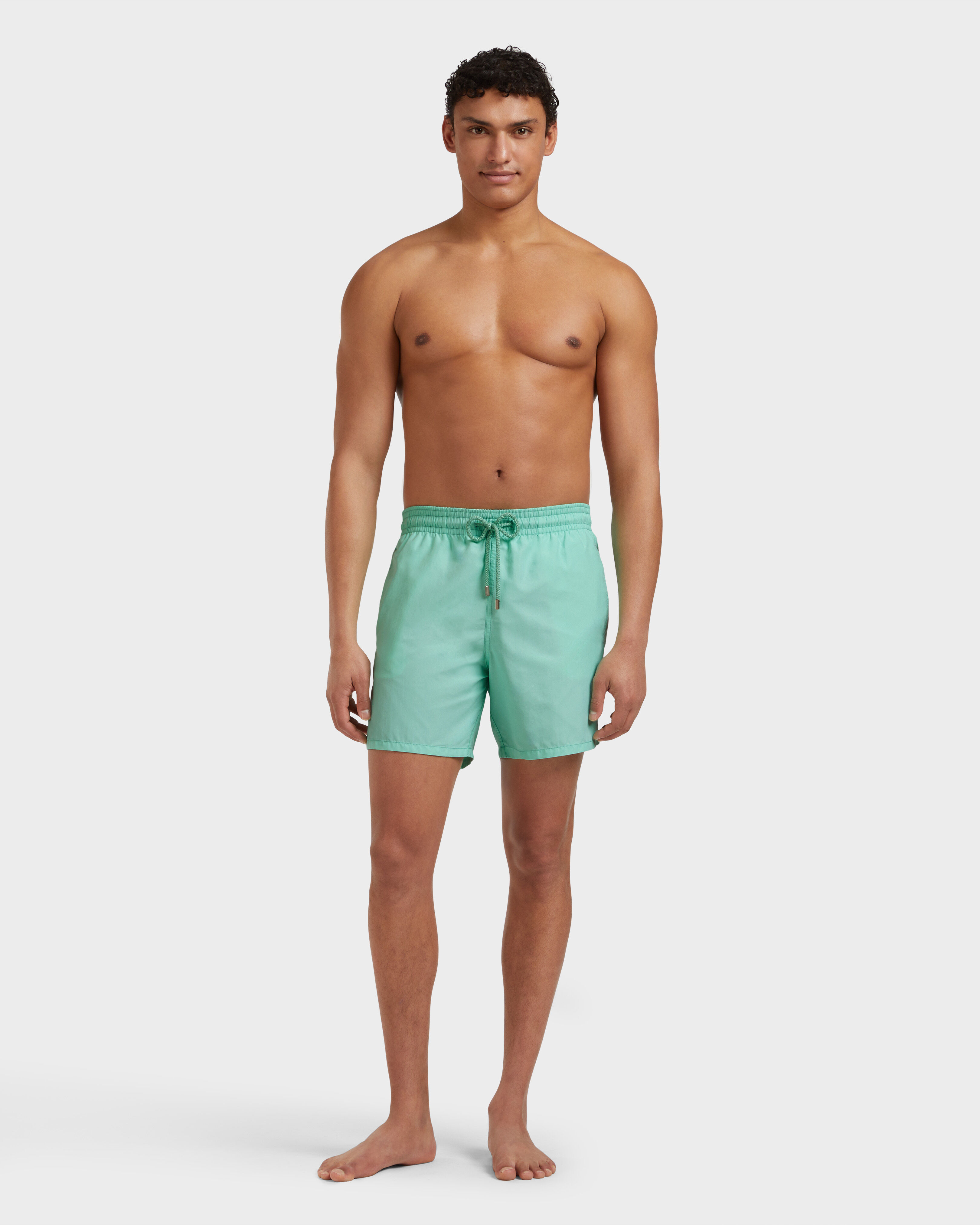 Men Swim Shorts Solid CARIBBEAN frontworn view