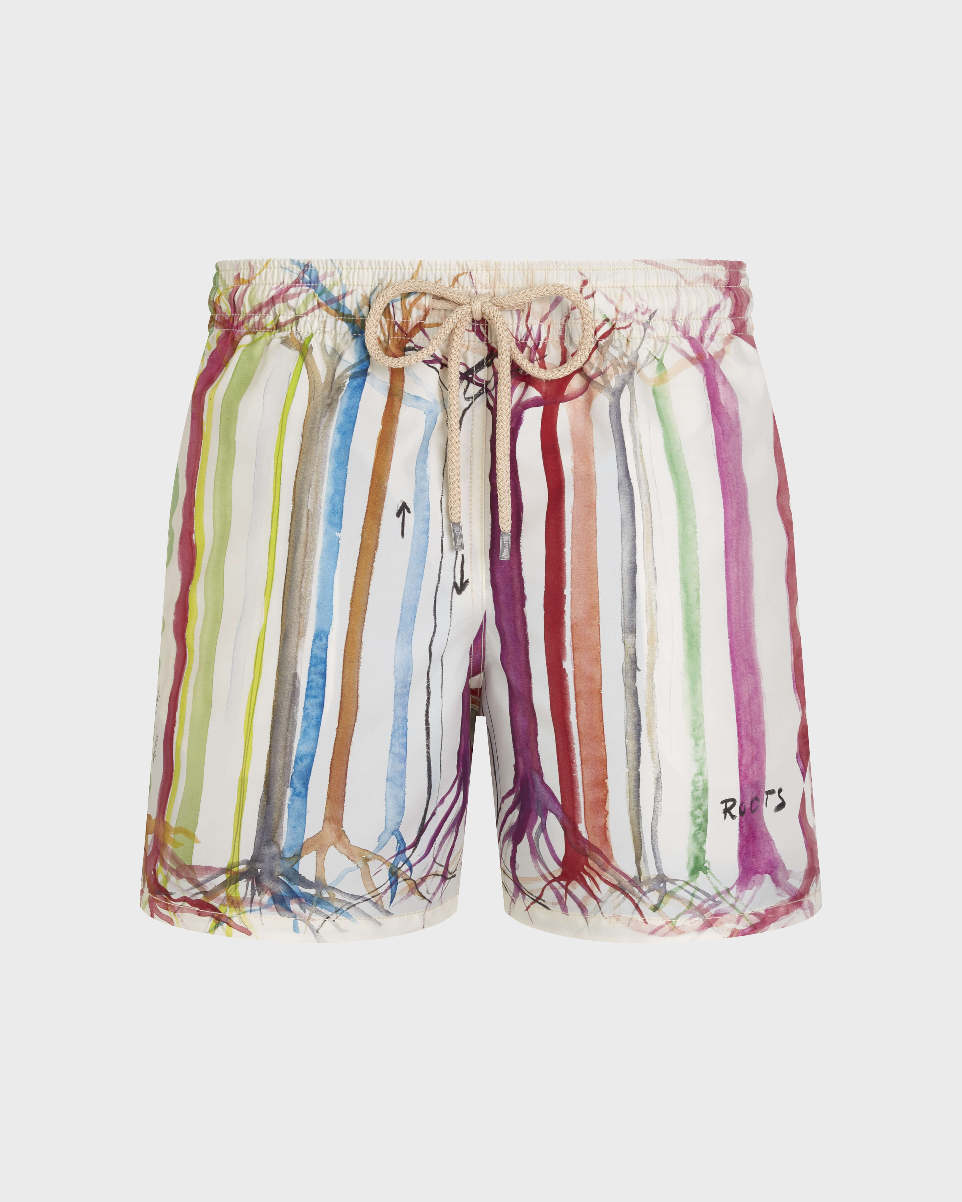 Men Swim Shorts Trees - Vilebrequin x Fabrice Hyber PAPIER front view