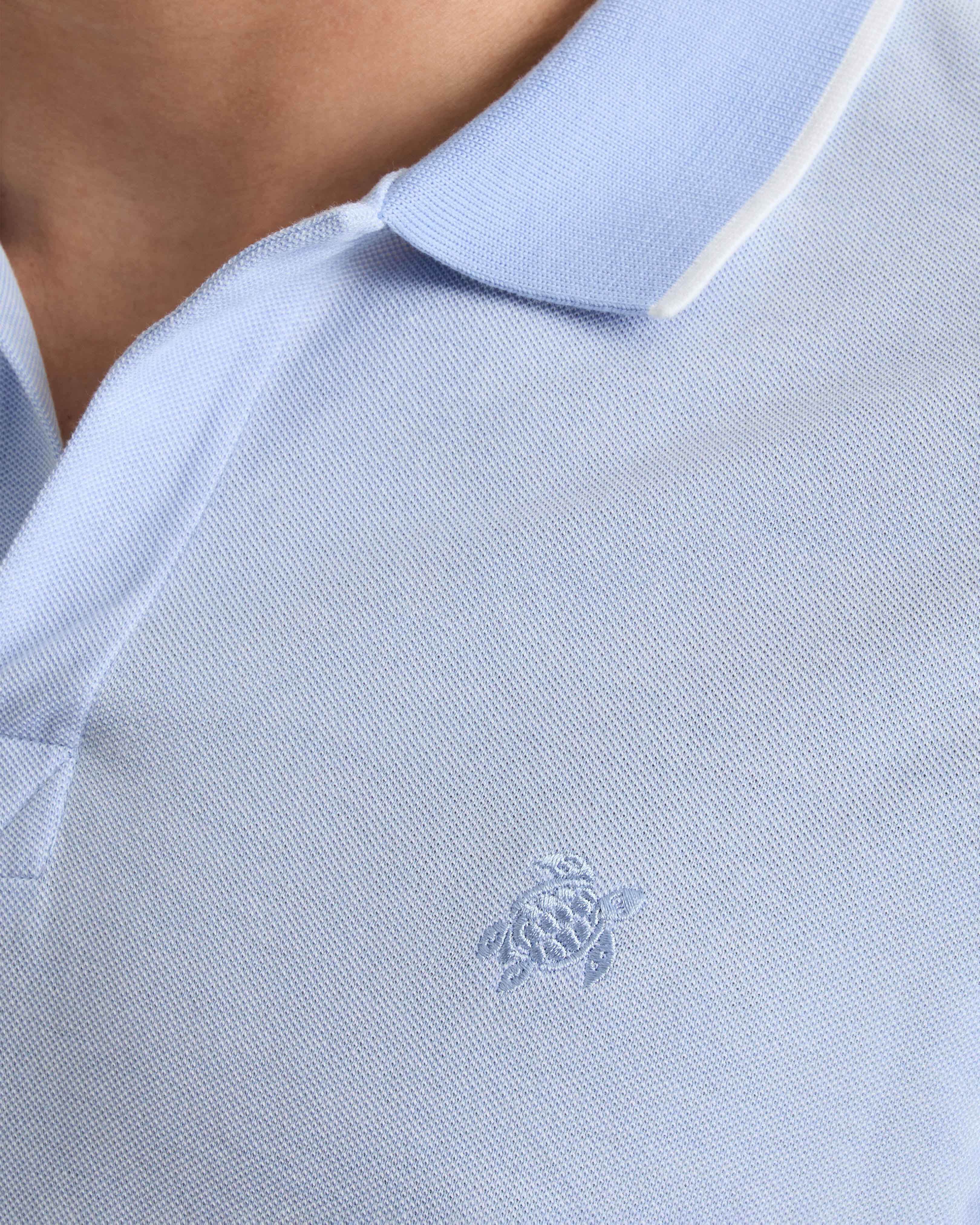 Polo uomo in cotone cangiante tinta unita CLOUDY supp1 view