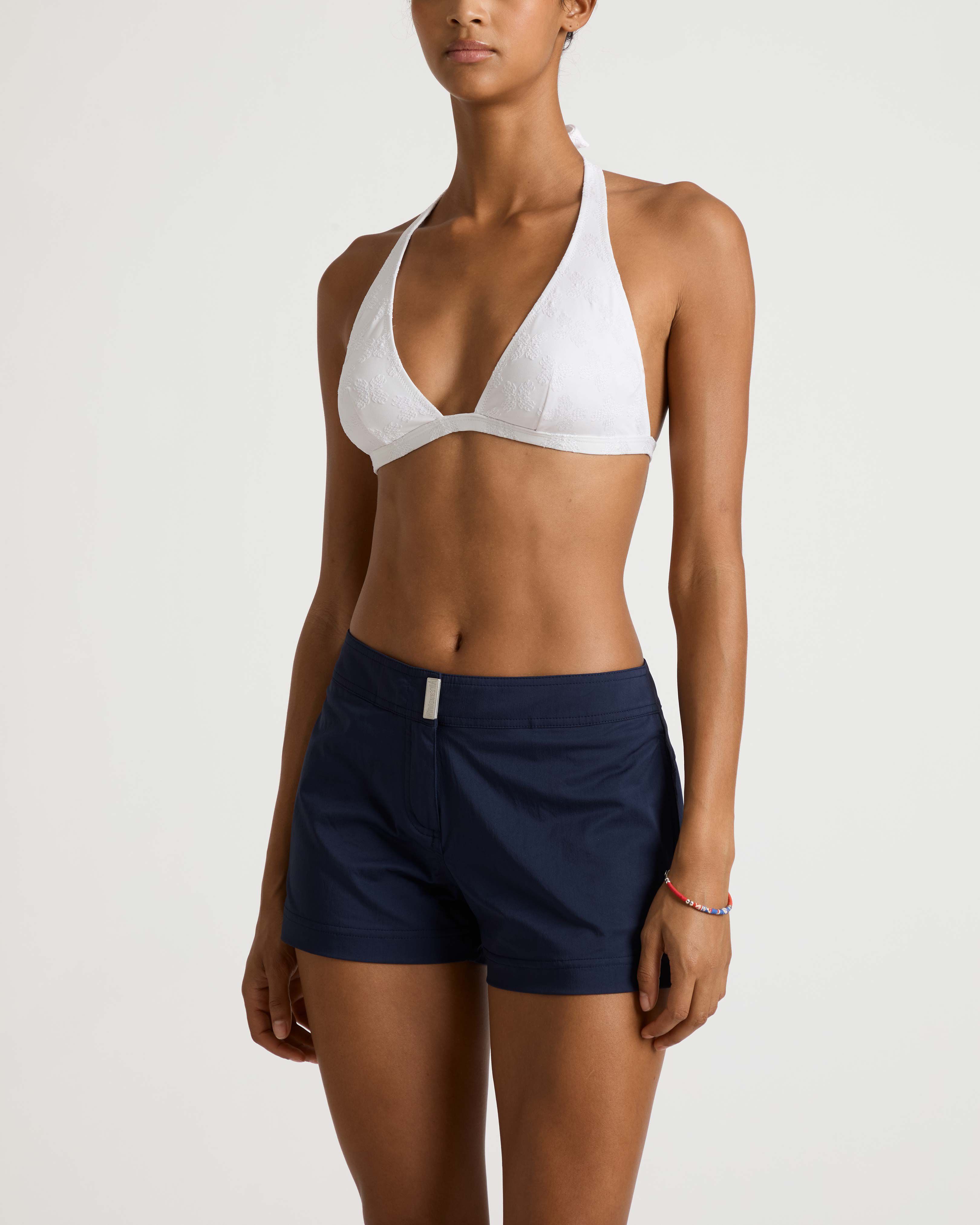 Solid Badeshorts für Damen MARINEBLAU frontworn view
