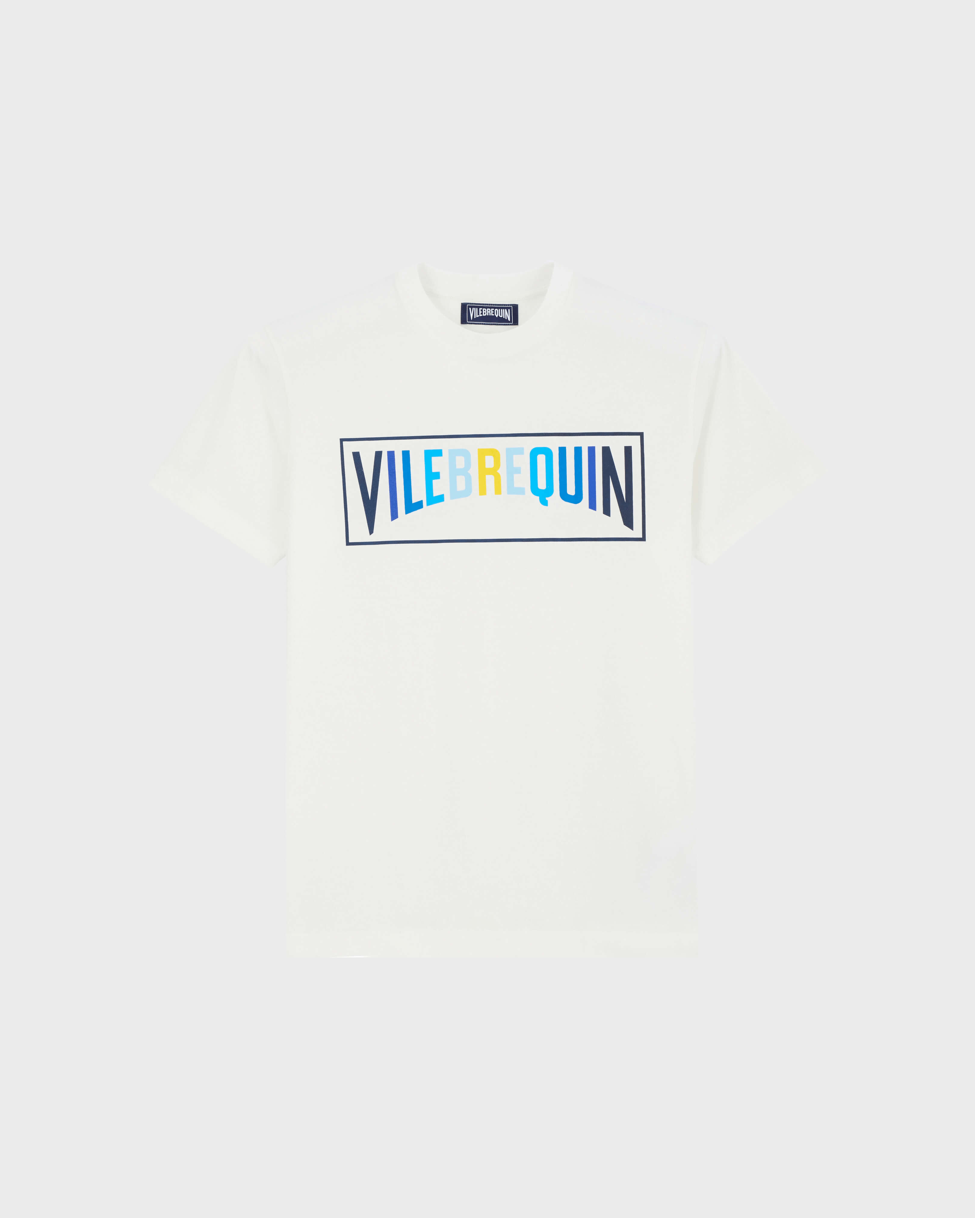 Men T-shirt Fancy Vilebrequin Logo Vilebrequin Multicolore OFF WHITE front view