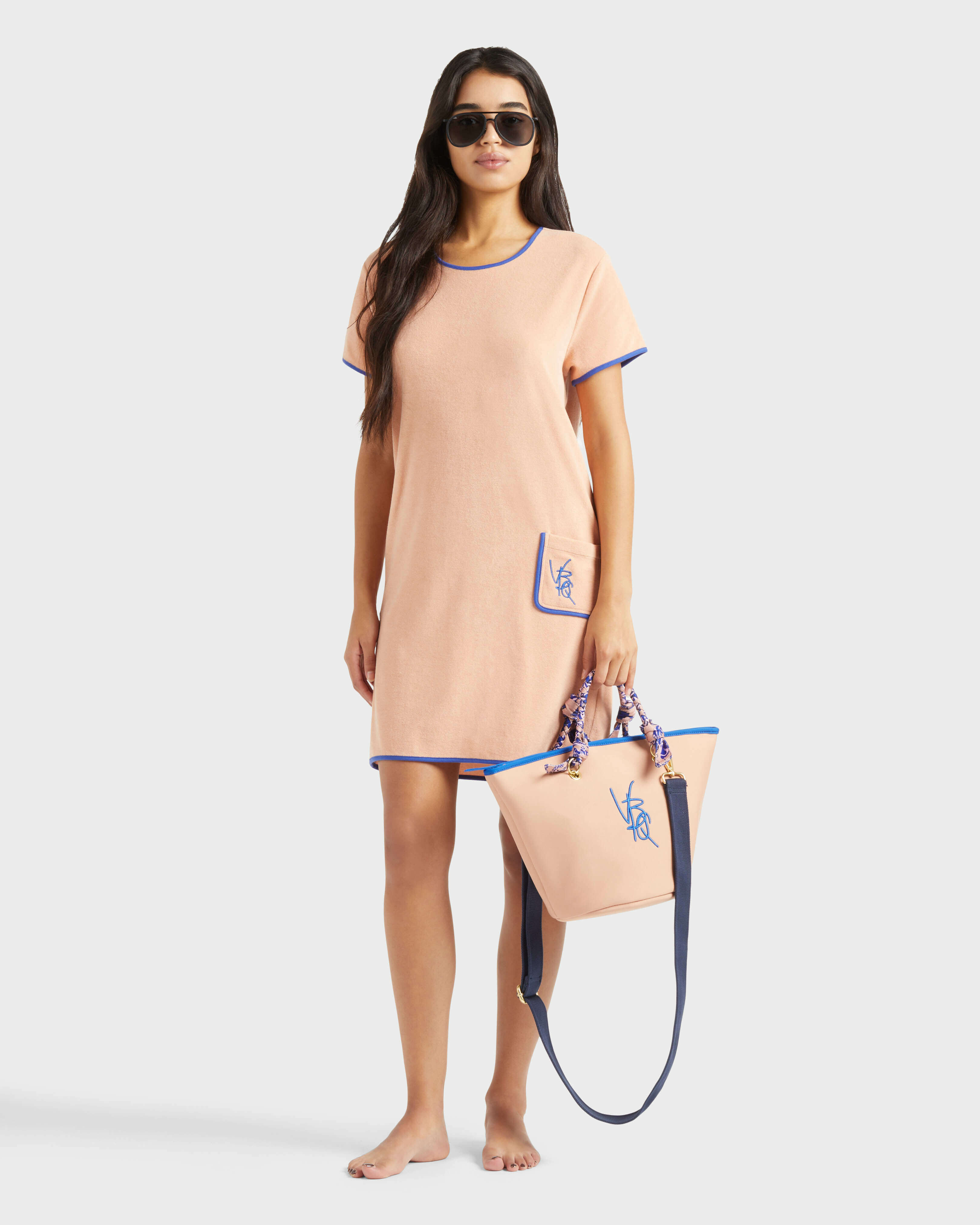 Women Terry Dress VBQ Line BLUSH supp1 view