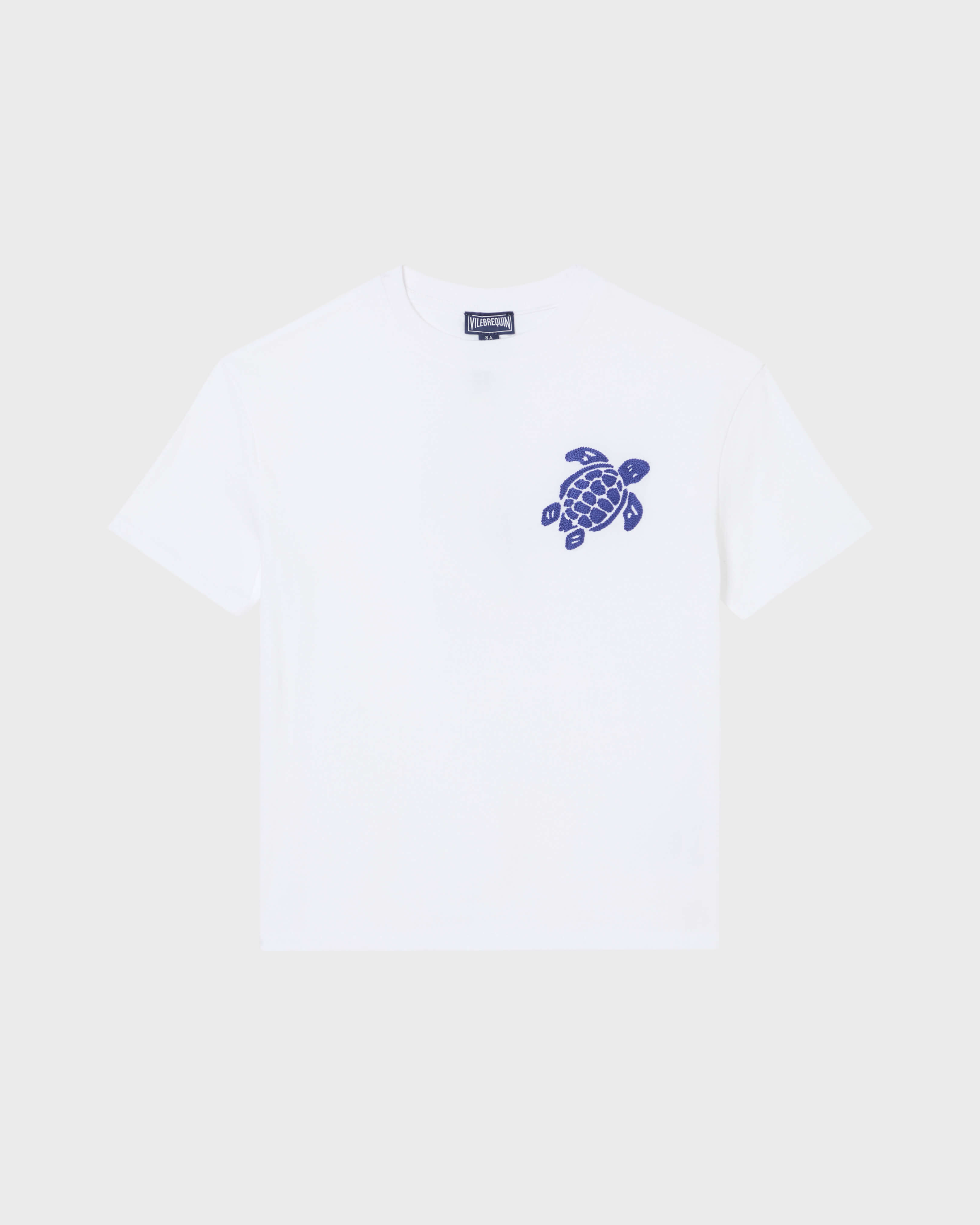 Camiseta de algodón orgánico con tortuga bordada para niño VERSAILLES front view