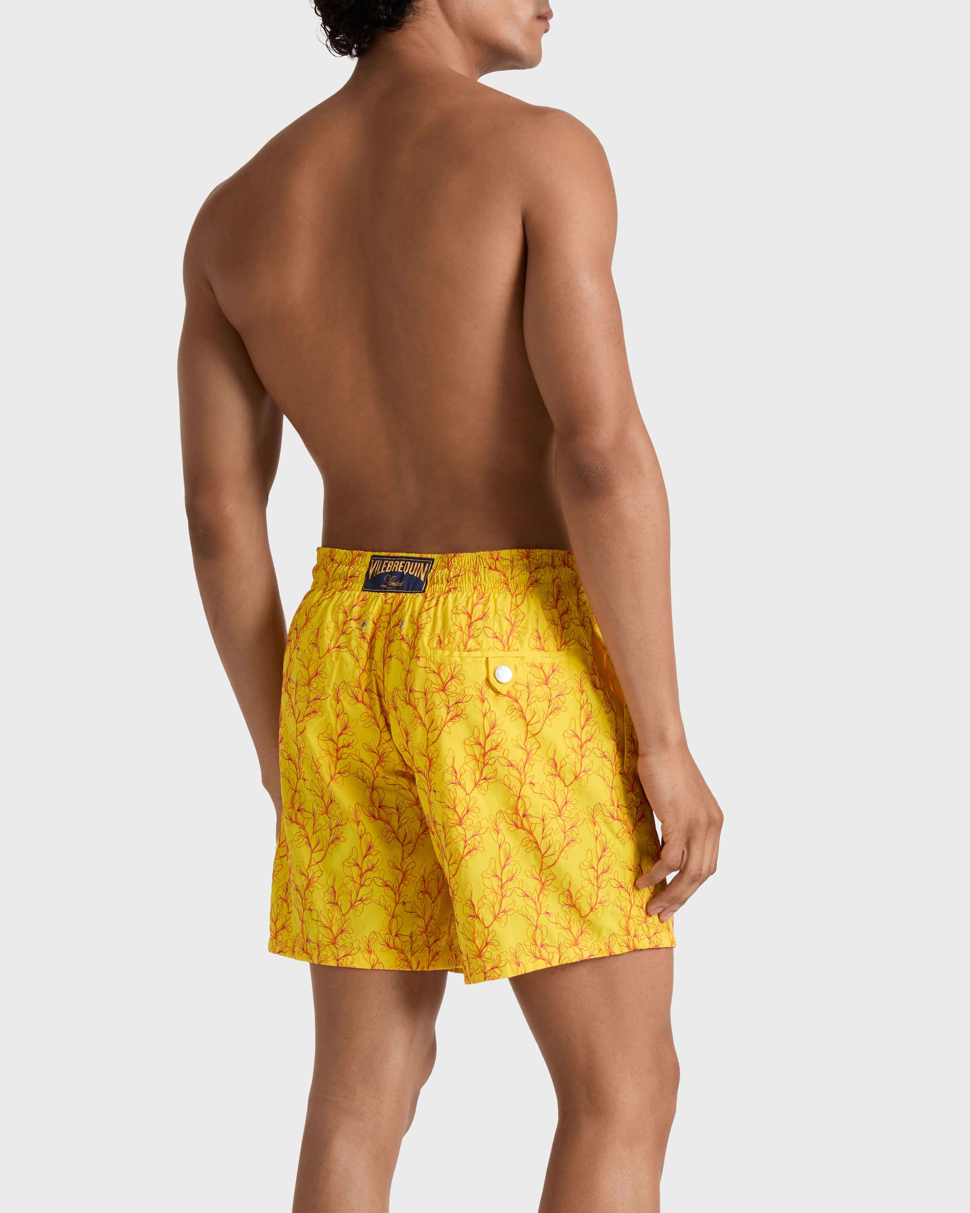Men Embroidered Swim Shorts X-Ray Seaweed - Limited Edition SOL backworn view