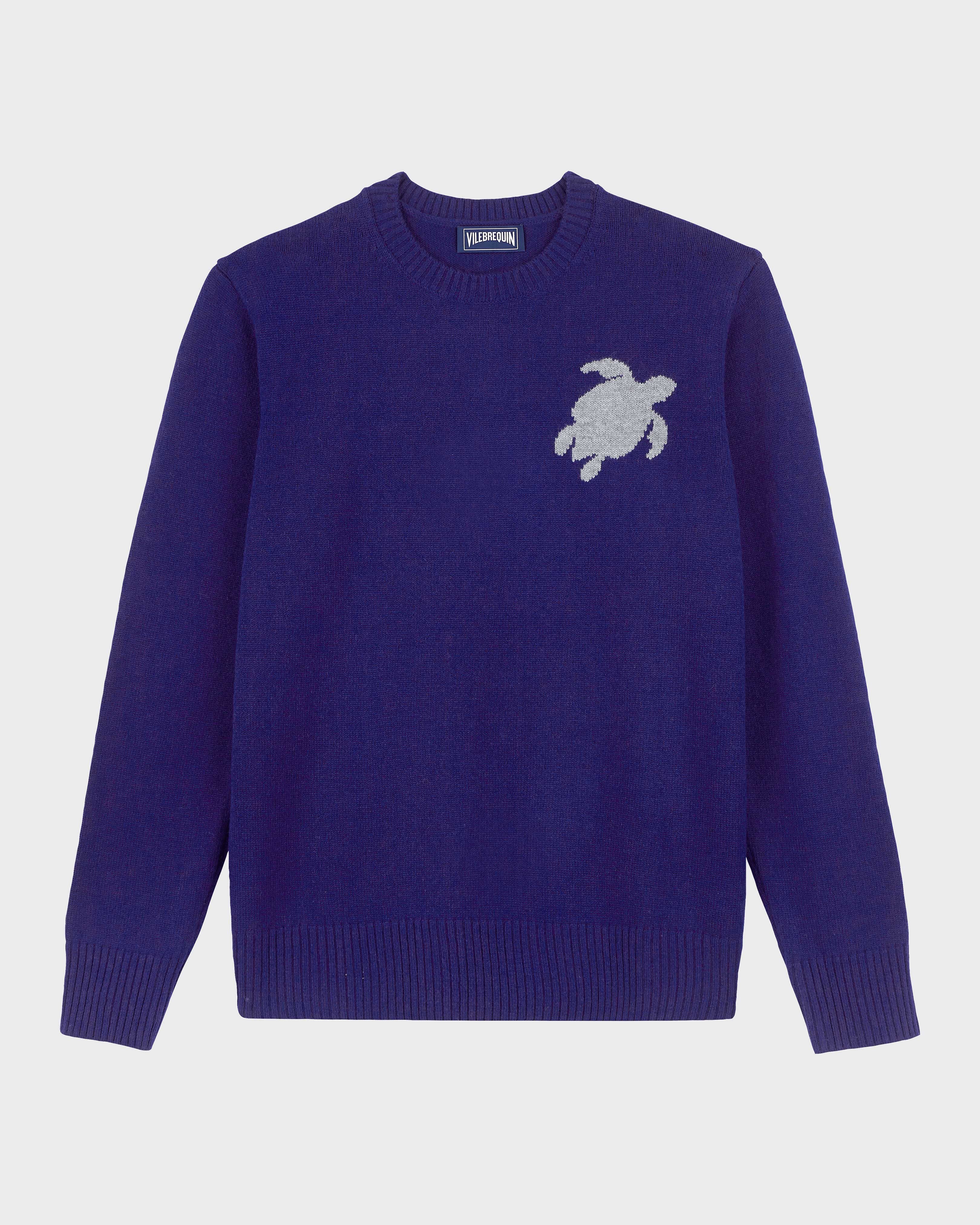 Turtle Rundhalspullover aus Wolle und Kaschmir für Herren INK front view