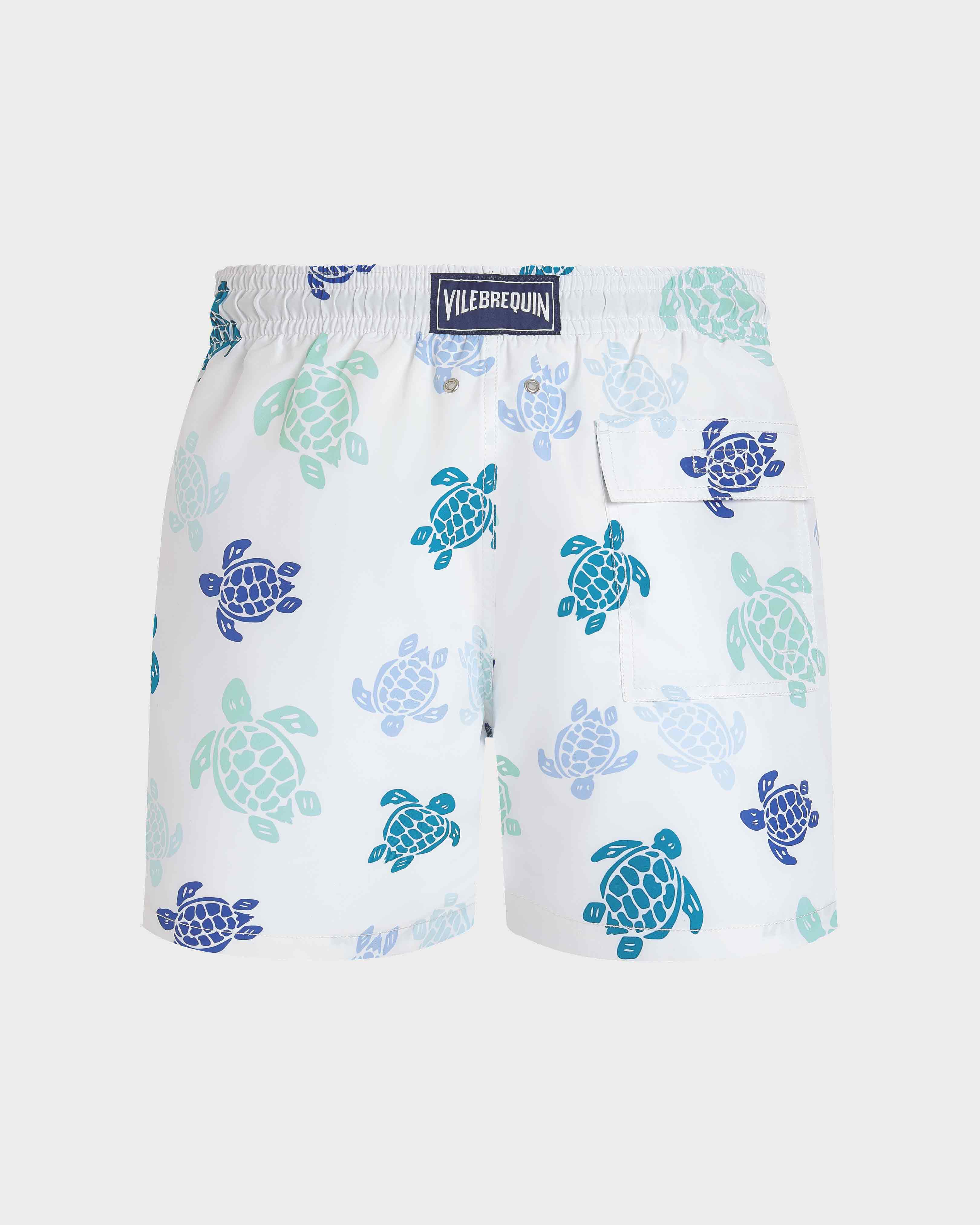 Tortues Multicolores Badeshorts für Herren WEISS back view