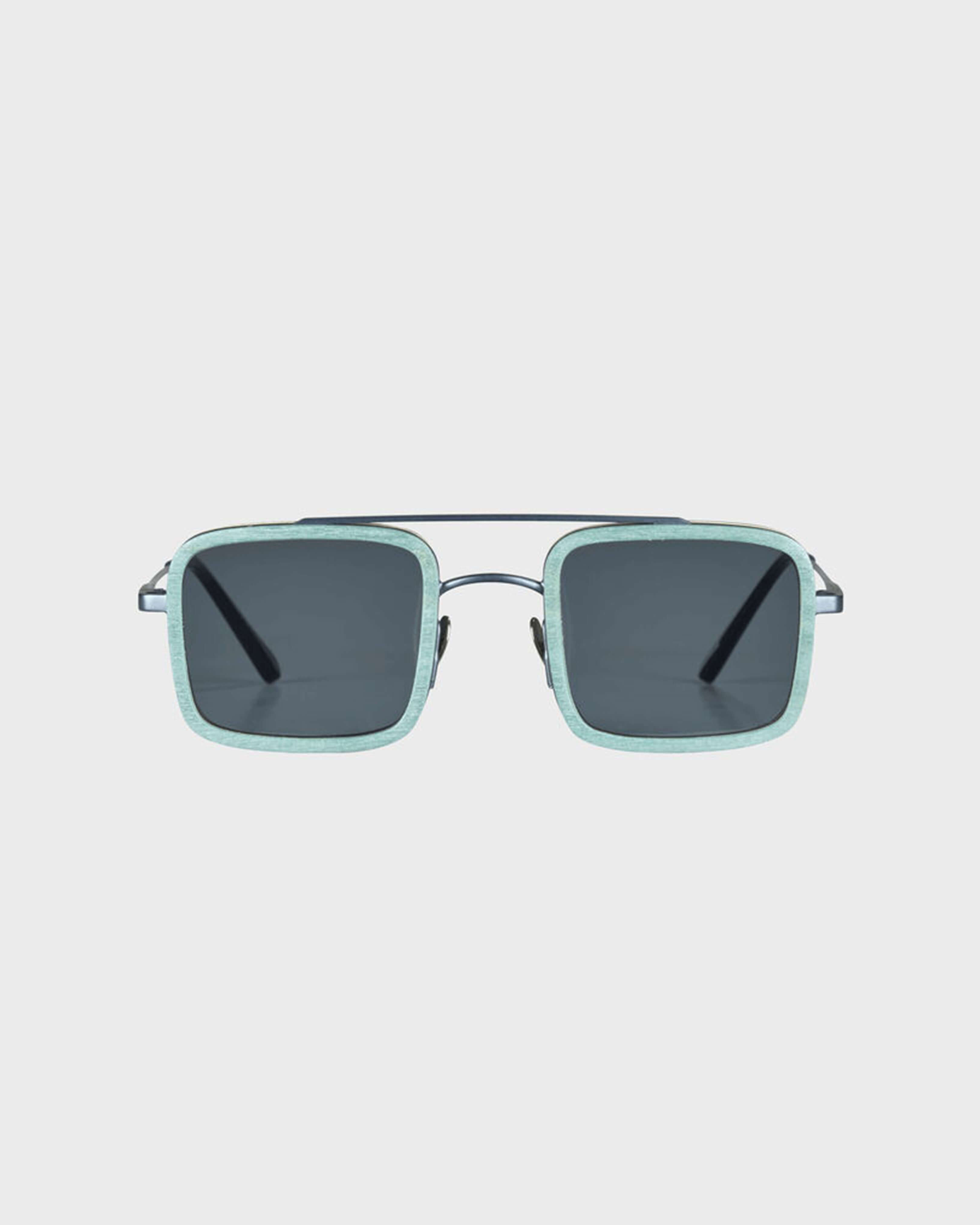 White Tulipwood Men Sunglasses - VBQ x Shelter FOAM front view
