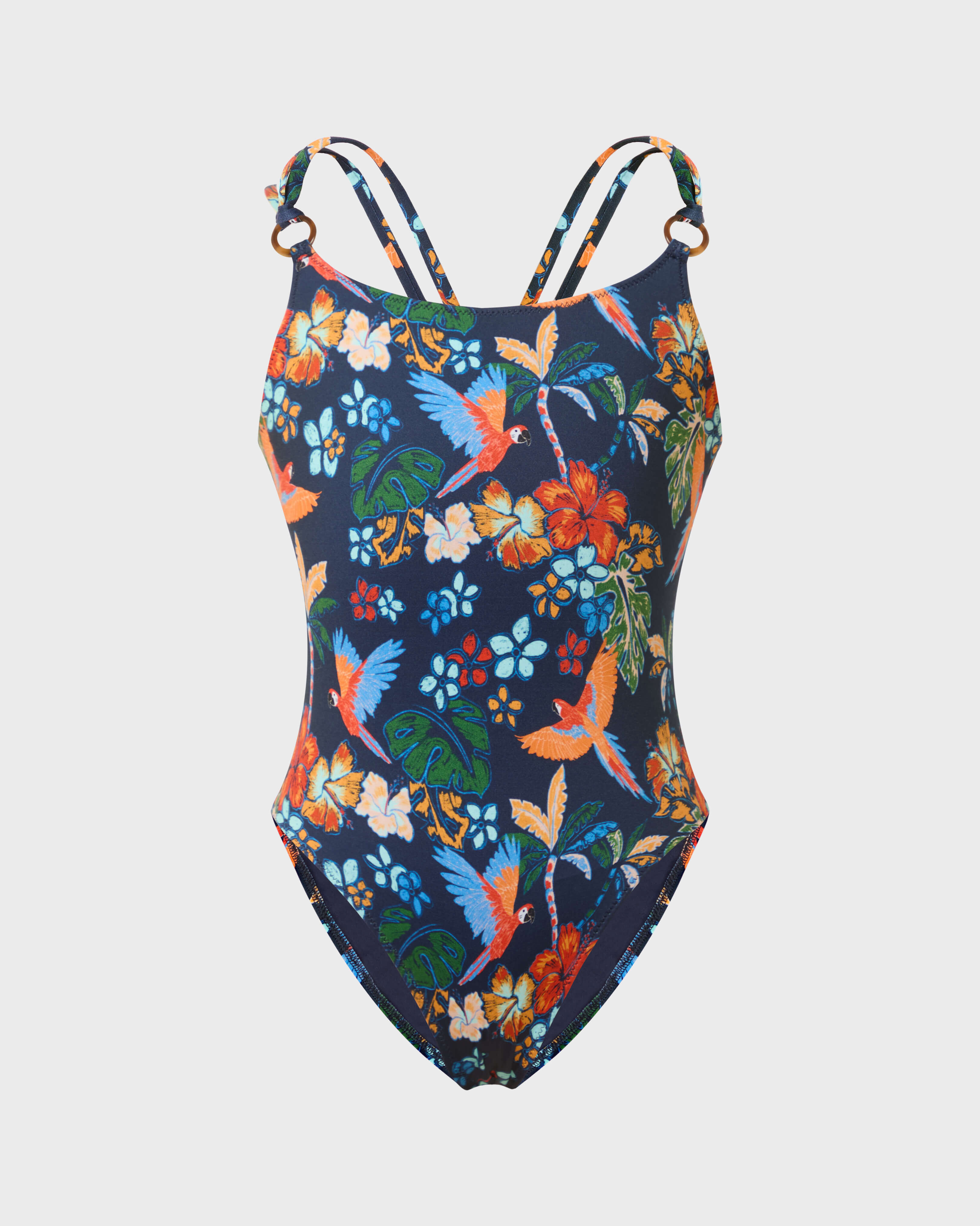 Maillot de bain une pièce fille Salva BLEU MARINE front view