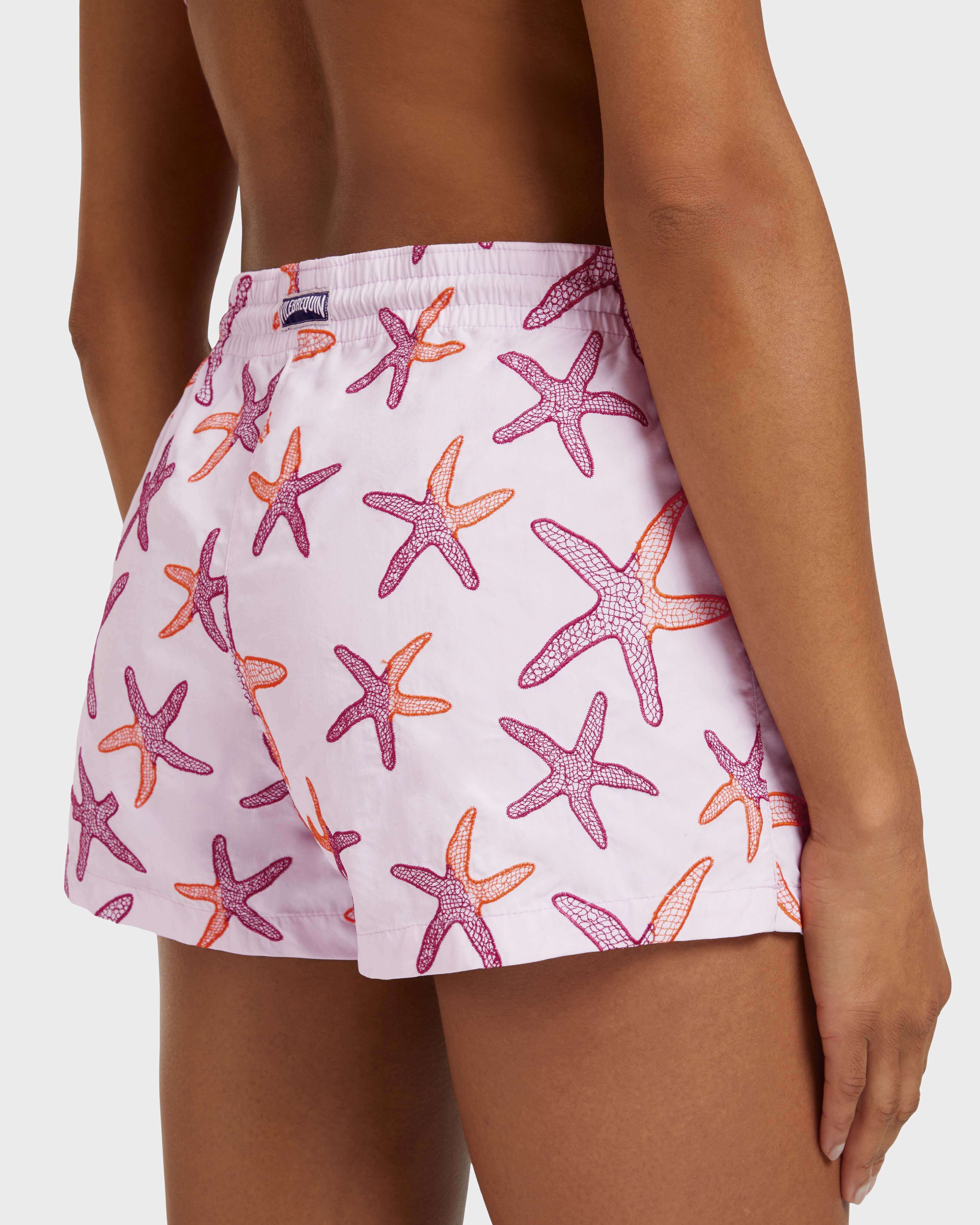Pantaloncini mare donna ricamati Starlettes PETALE / PINK supp2 view
